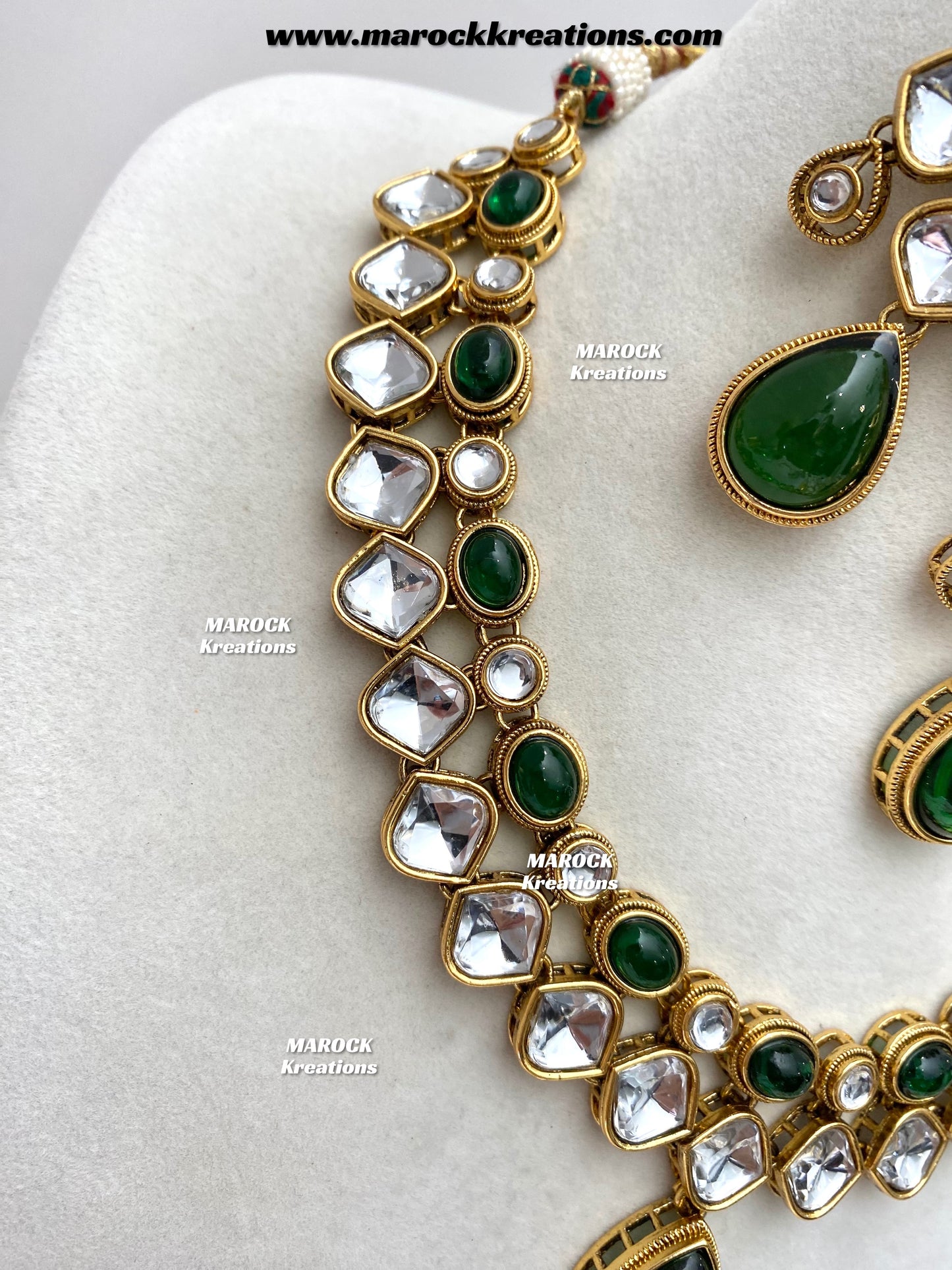 Romana Premium Quality Kundan Statement Necklace set