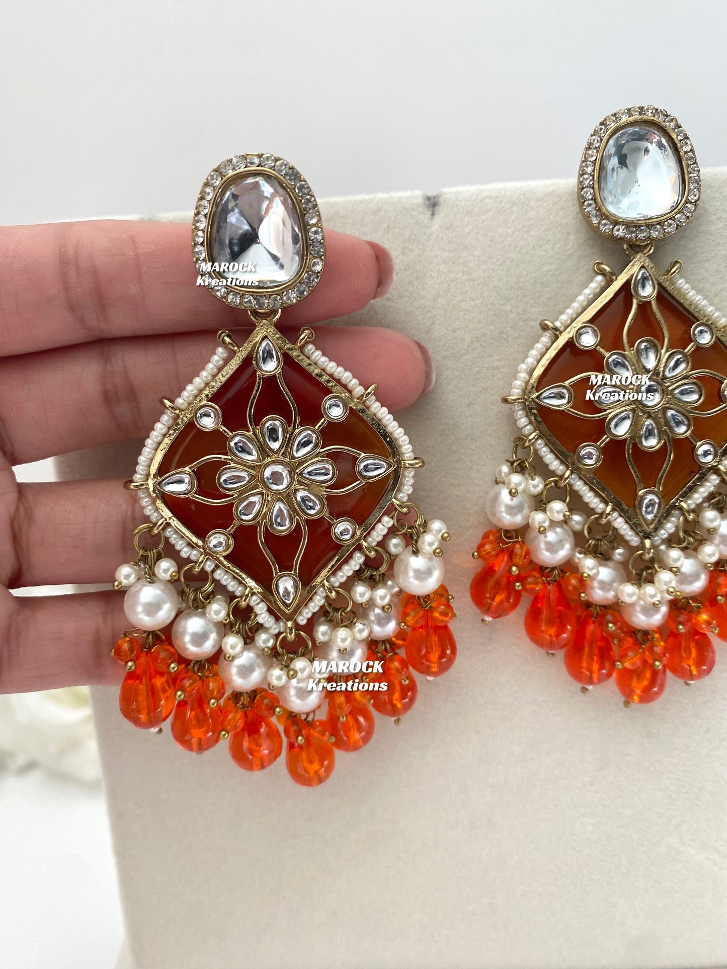 Rosie Kundan Statement Earrings