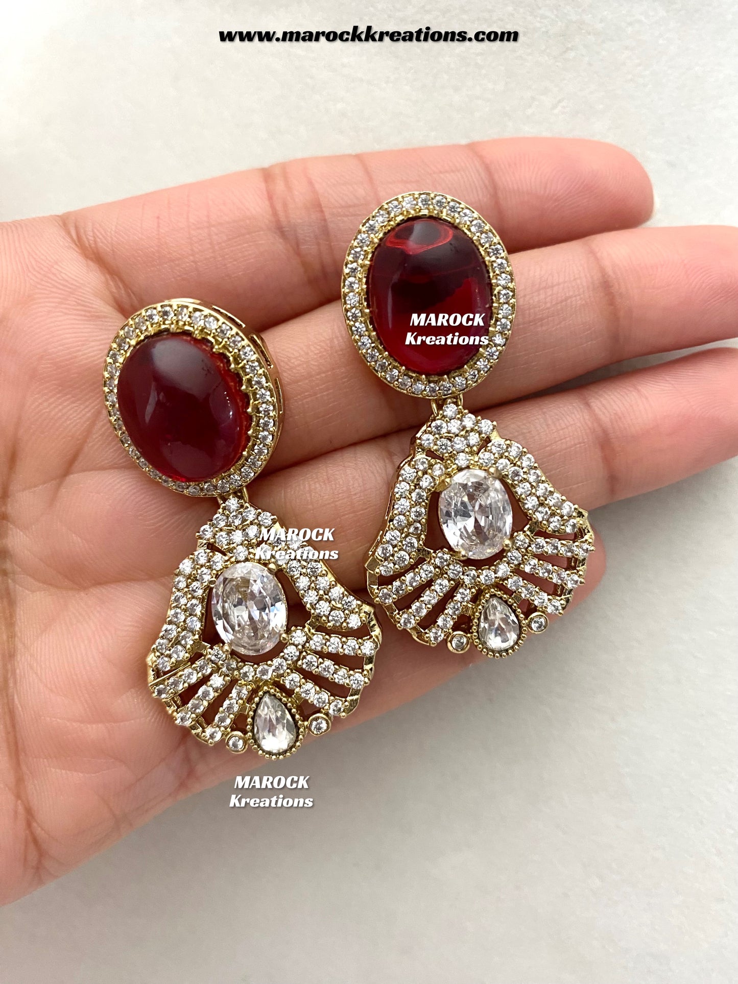 Salina Premium Quality Moissanite Kundan triple layer Necklace set