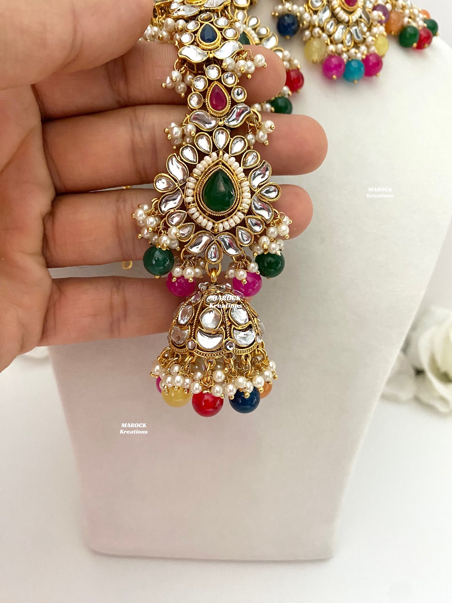 Bhavika Premium Quality Kundan choker/Necklace set