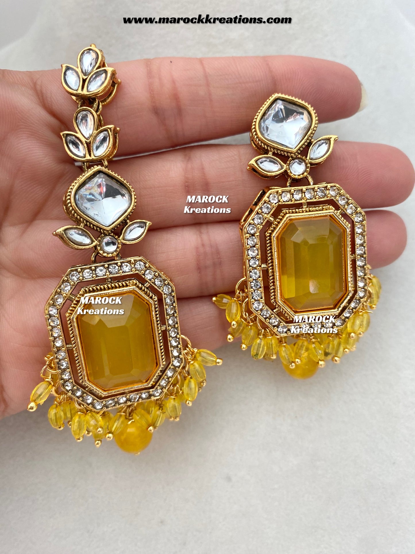 Shabnam Premium Quality Kundan Statement Necklace set