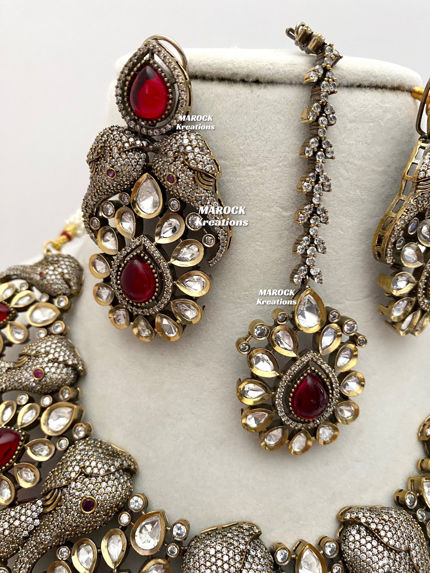 Aarohi Sabyasachi inspired Premium Quality Moissanite Kundan Statement Necklace set
