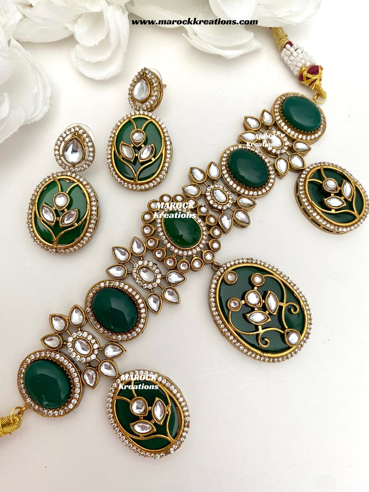 Lija Sabyasachi inspired Premium Quality Moissanite Kundan Statement choker set
