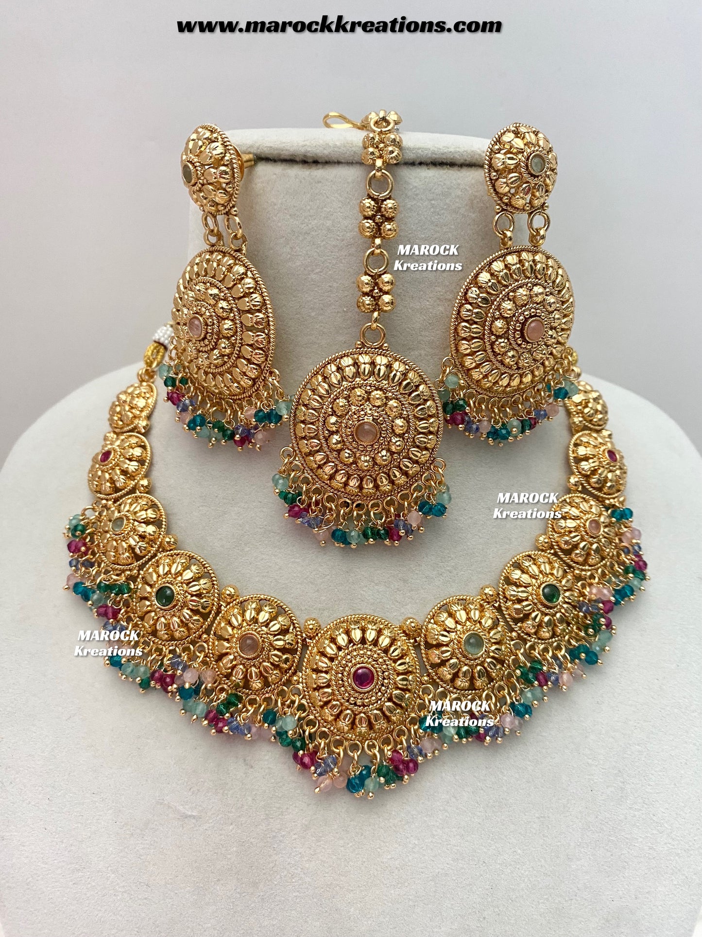 Roxana Premium Quality Gold Plated necklace set