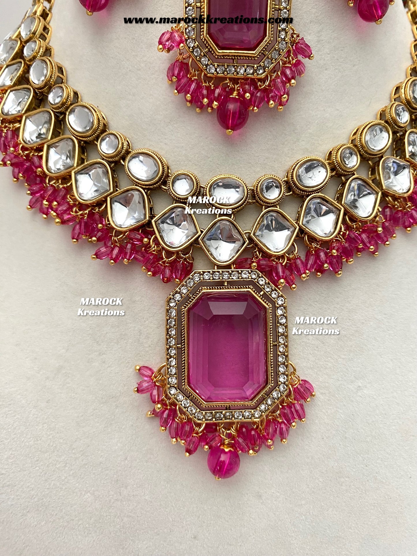 Shabnam Premium Quality Kundan Statement Necklace set