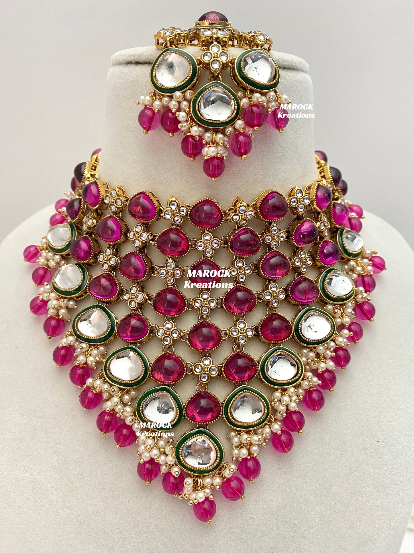 Connie Premium Quality Statement Kundan Necklace/Bridal set