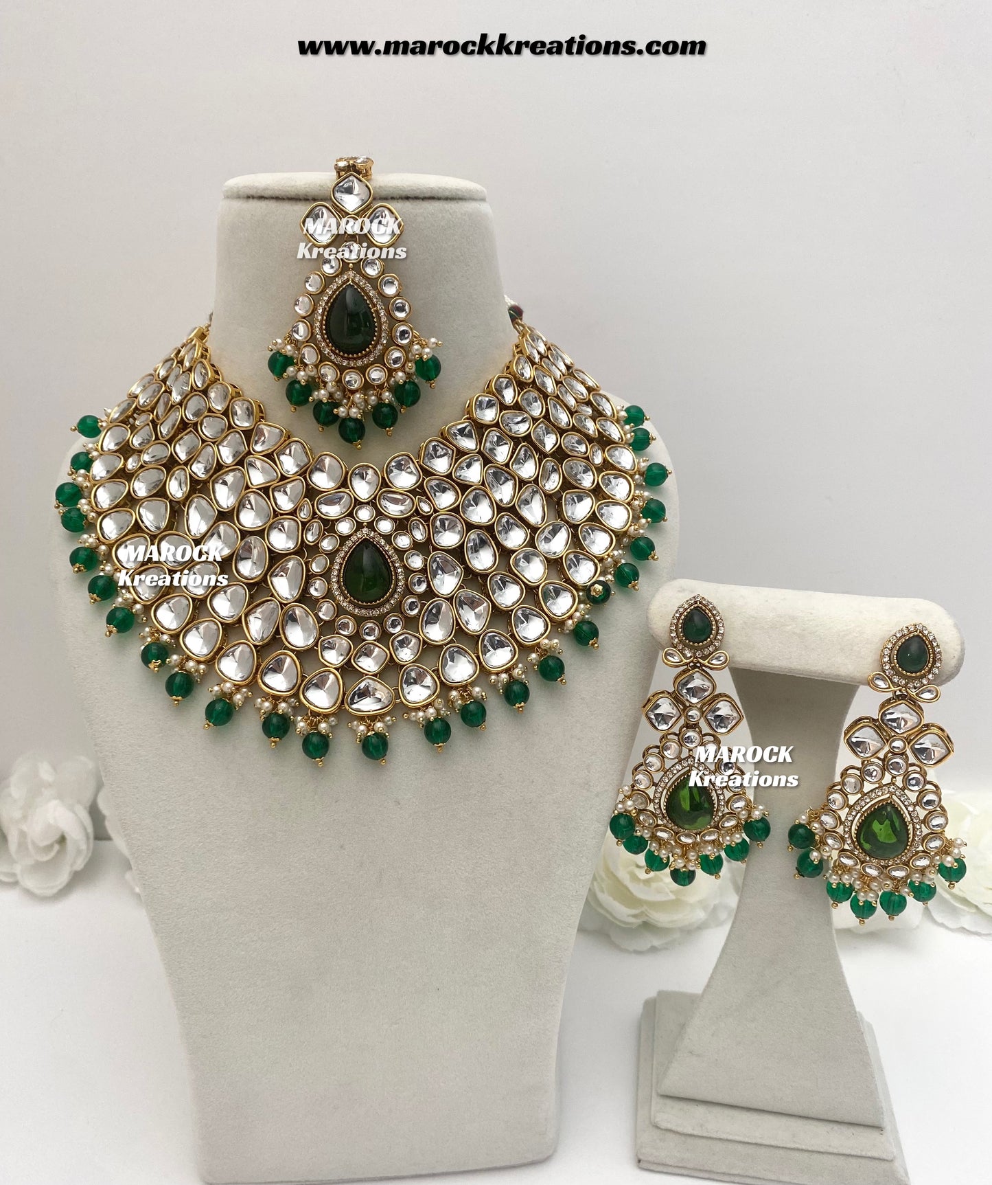 Ruhi Premium Quality Statement Kundan Necklace/Bridal set