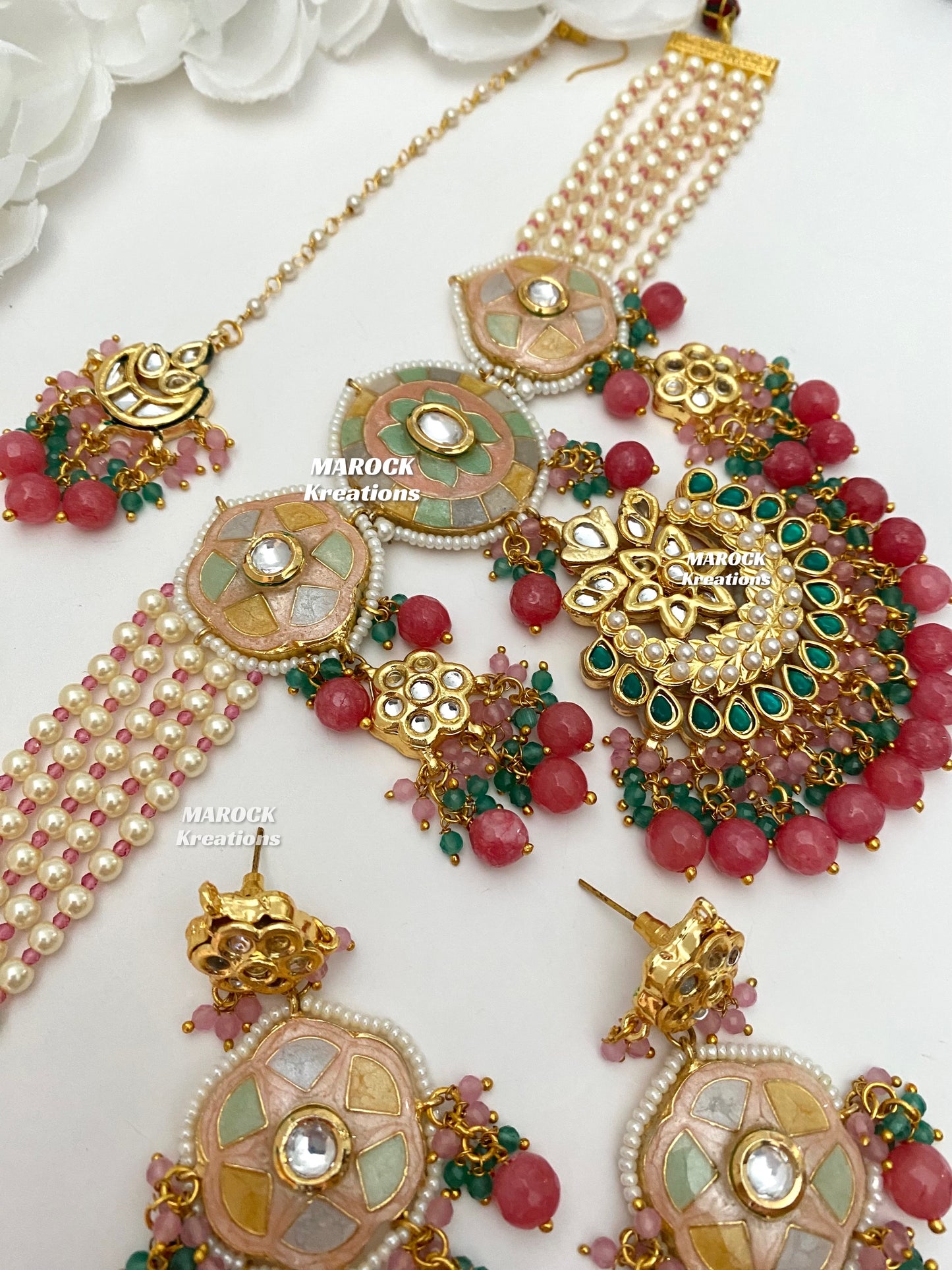 Rimsha Premium Quality Kundan Meenakari Statement Choker set