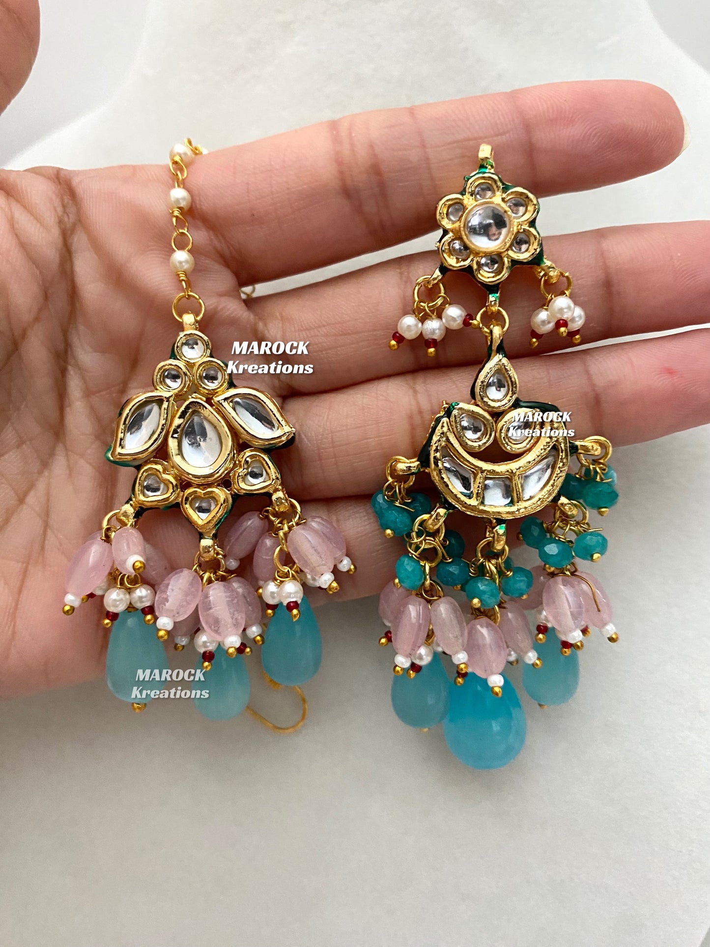 Brinda Premium Quality Kundan Meenakari Statement Choker set