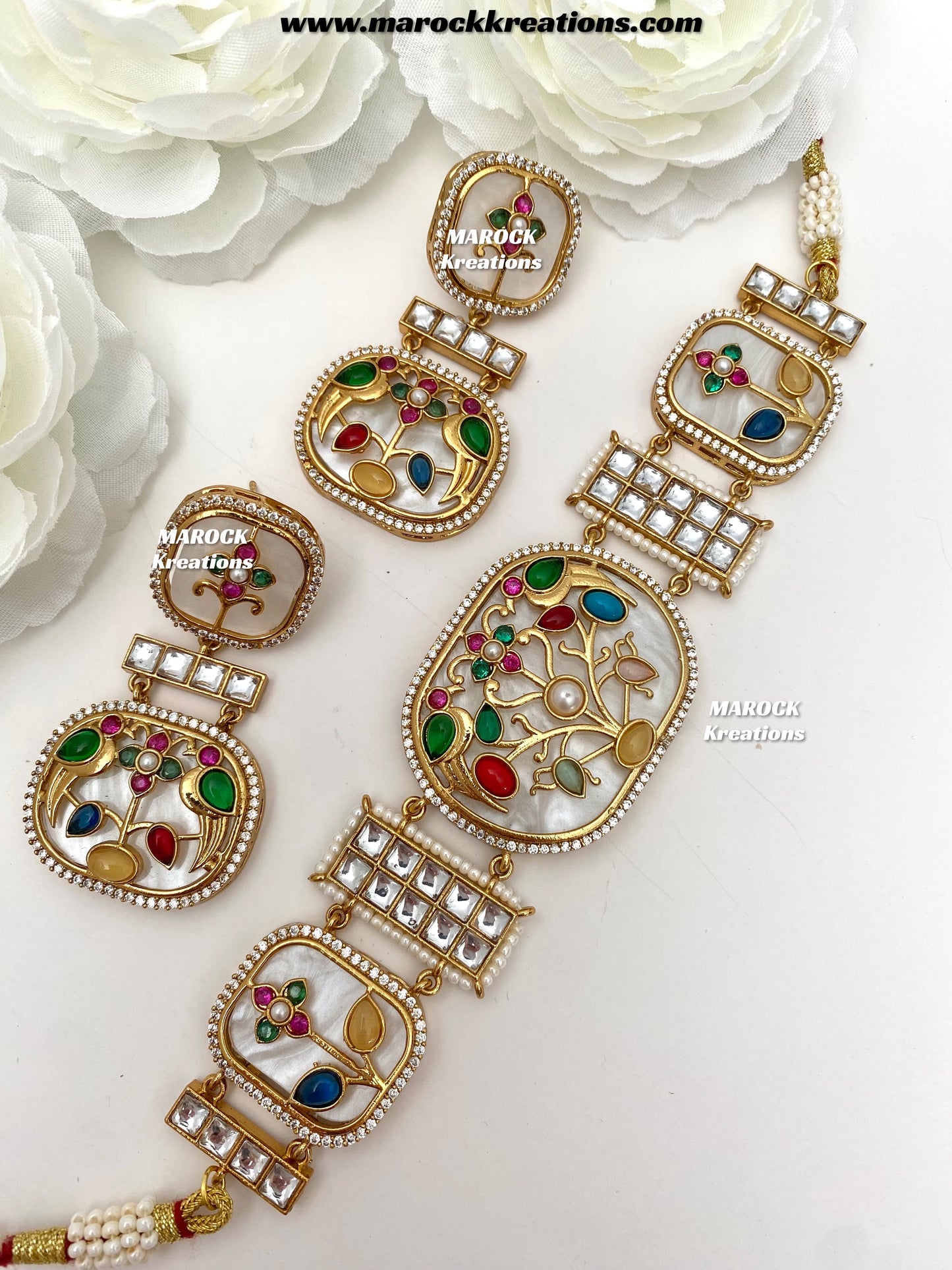 Swati Premium Quality sabyasachi inspired Statement kundan choker set