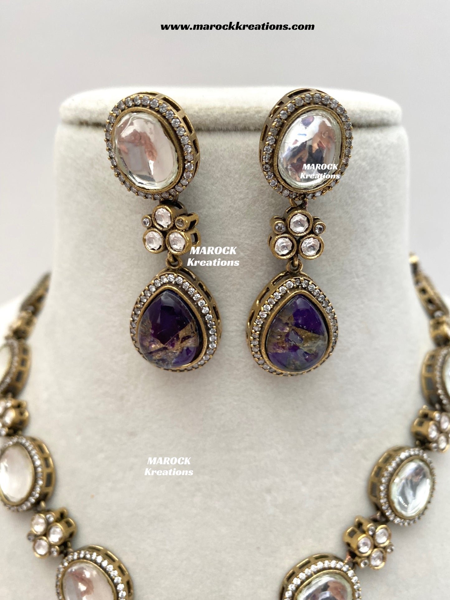 Sanjida Tyani inspired Victorian Kundan Statement Necklace set