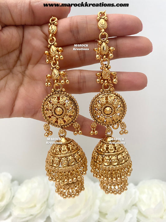Yashita Premium Quality Gold Plated double Jhumki Earrings comes with Saharey