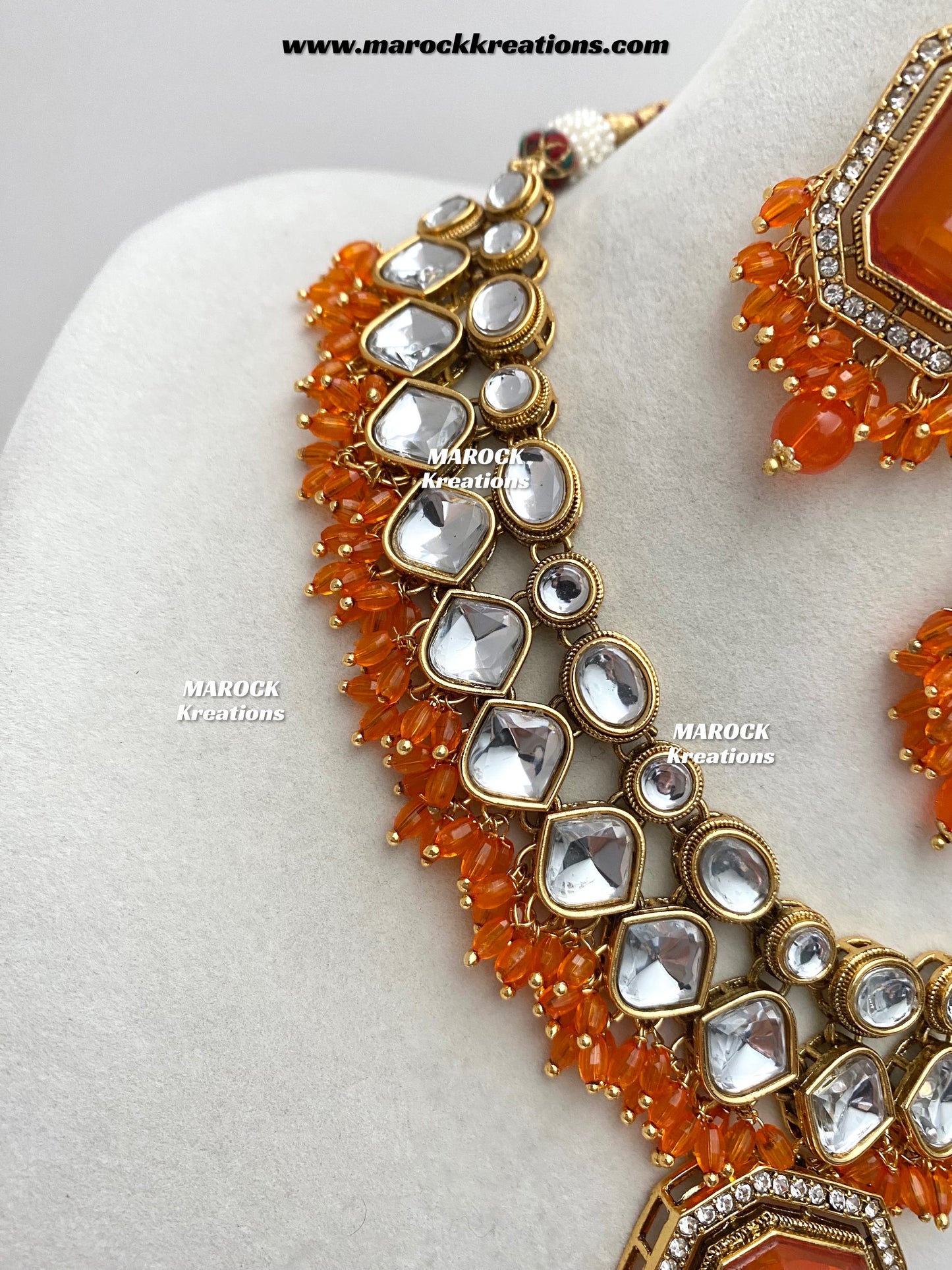 Shabnam Premium Quality Kundan Statement Necklace set