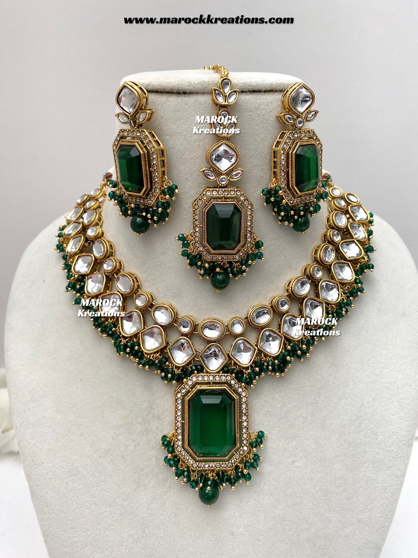 Shabnam Premium Quality Kundan Statement Necklace set