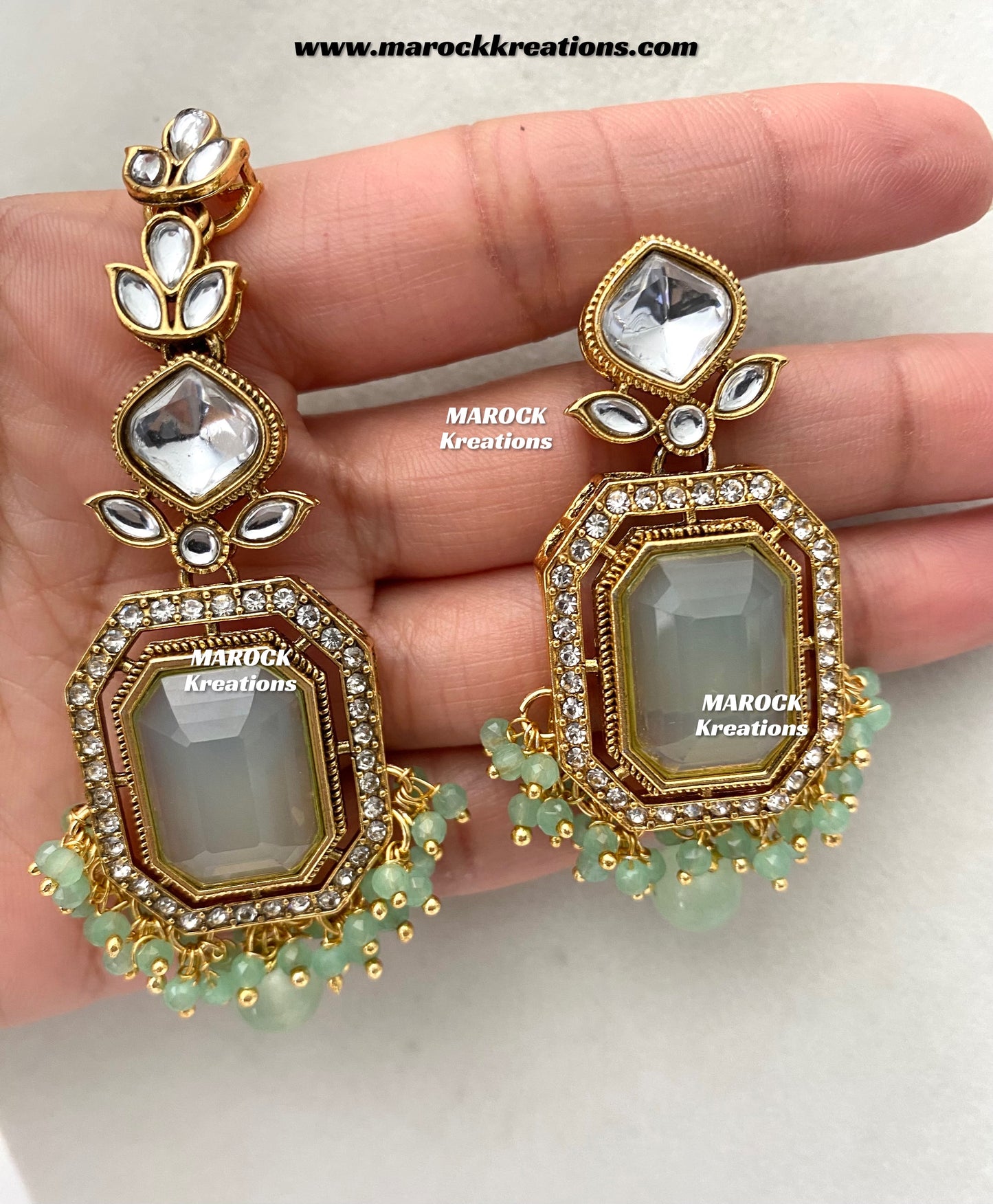 Shabnam Premium Quality Kundan Statement Necklace set