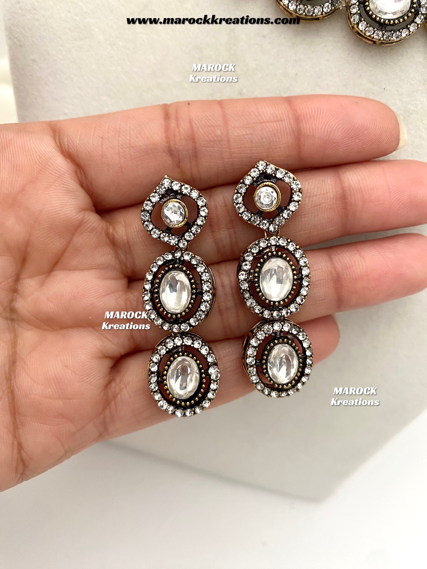 Sheenam Victorian Kundan Double layer Necklace set