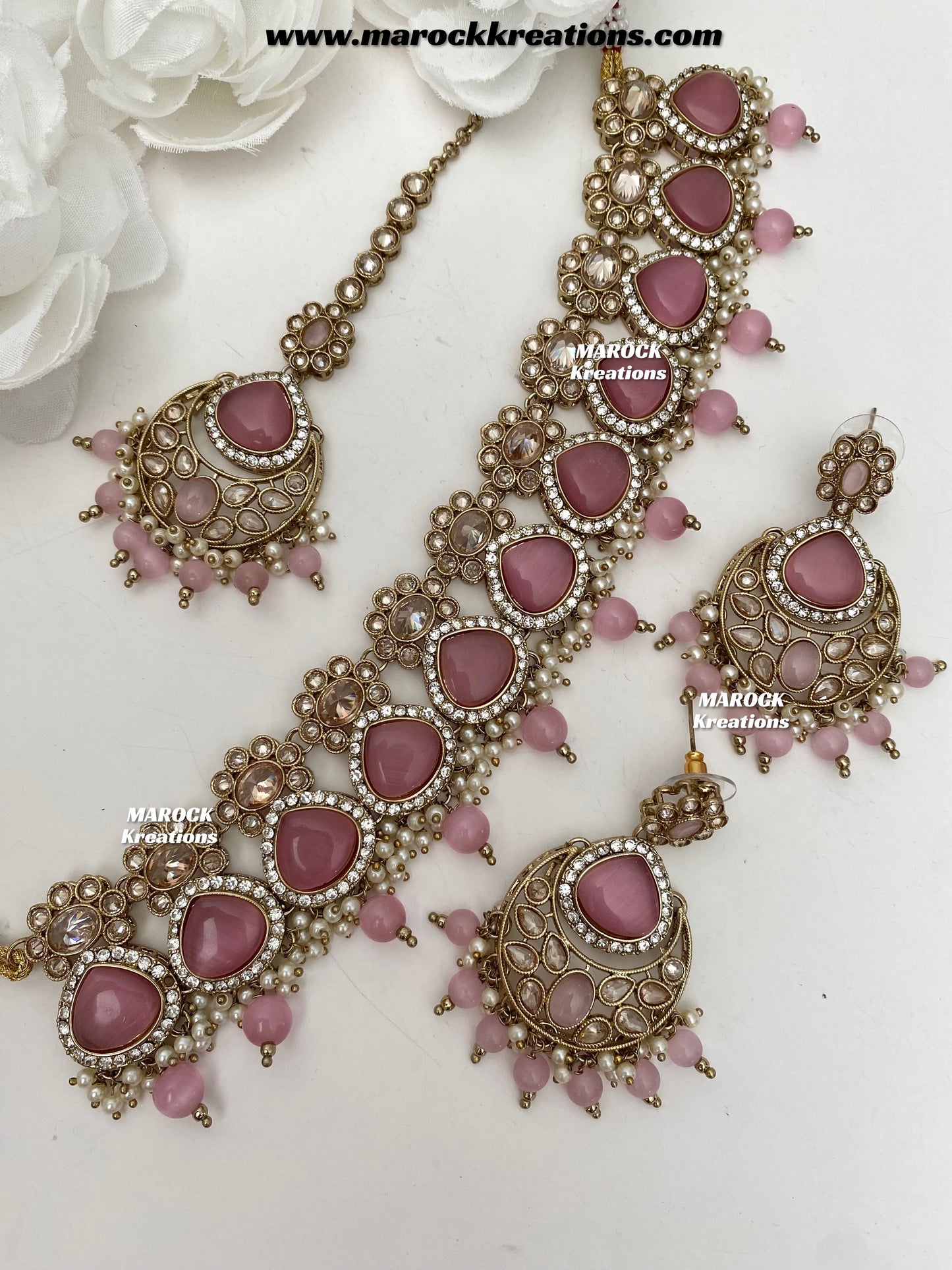 Kinjal Premium Quality Polki and Monalisa Statement Choker set