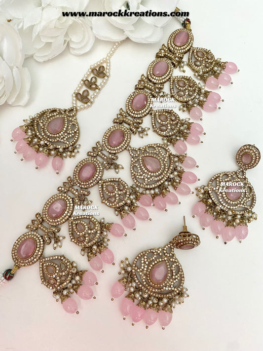 Yumna Polki statement Choker/Necklace set