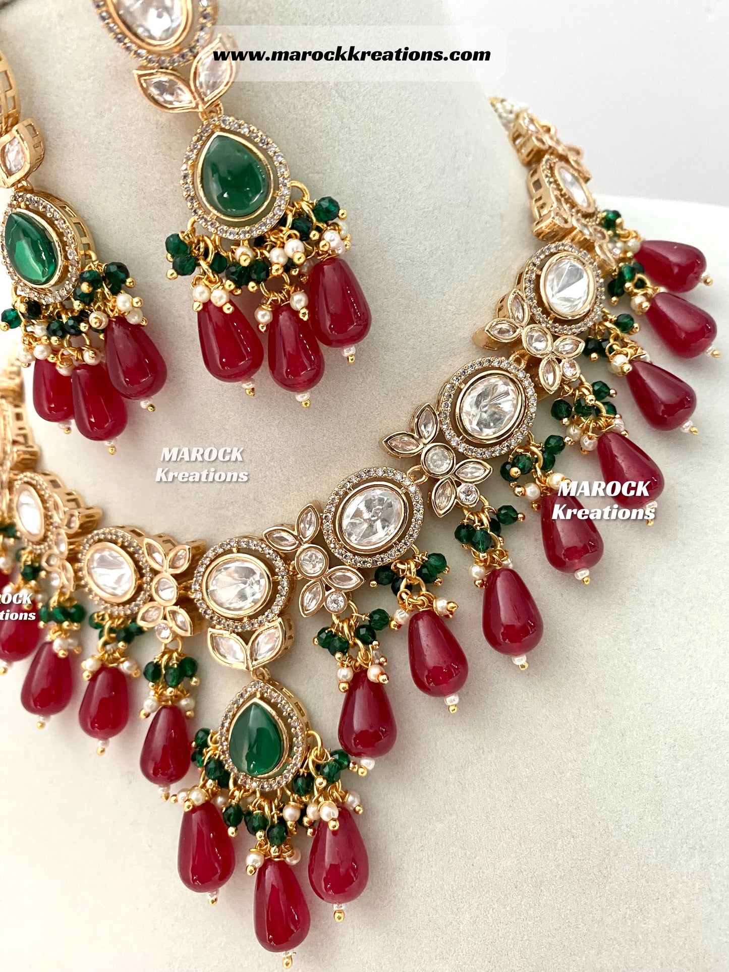 Premium Quality Tyani inspired Kundan gold plated Necklace set