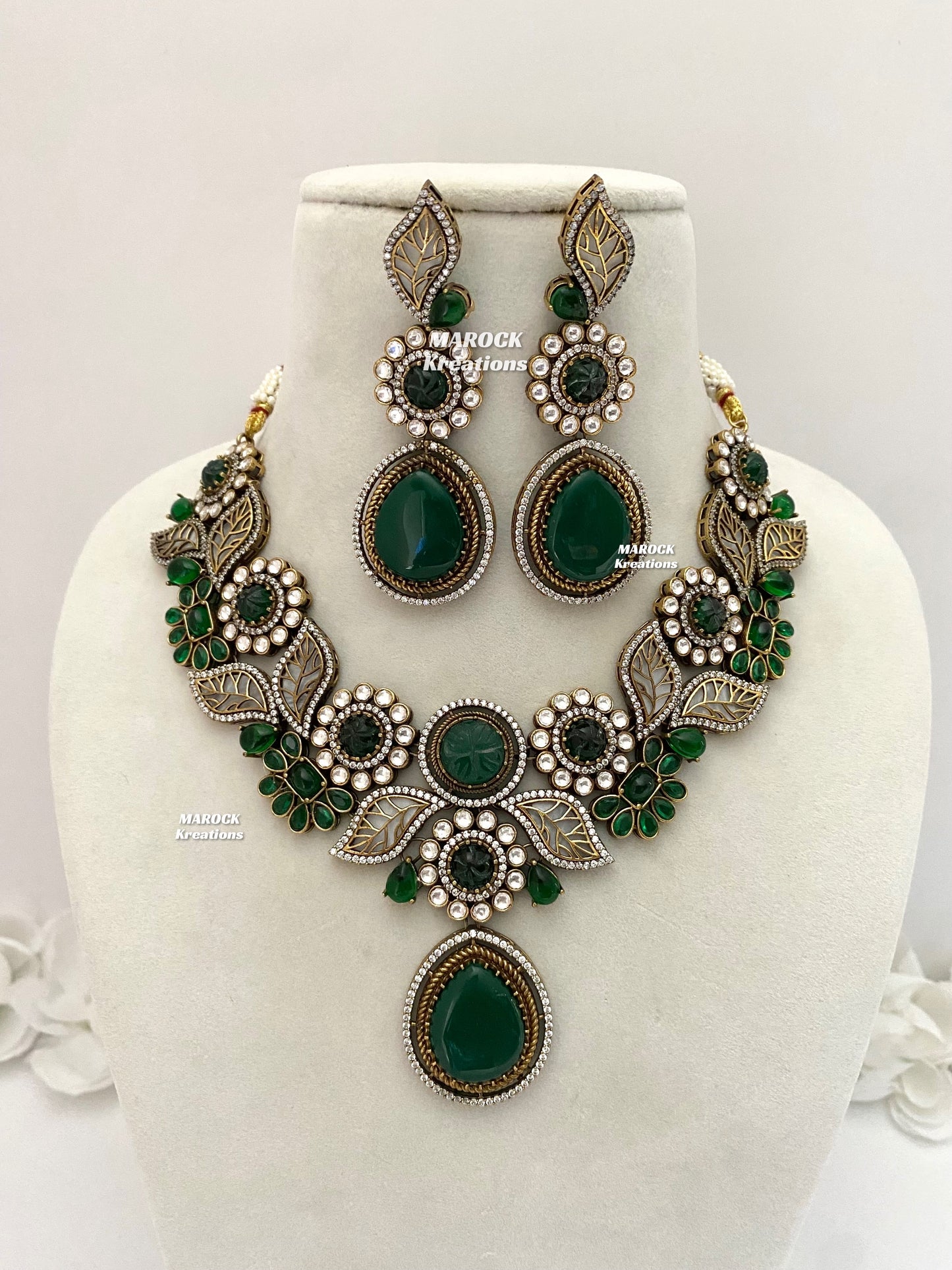 Angela Sabyasachi inspired Premium Quality Moissanite Kundan Necklace set