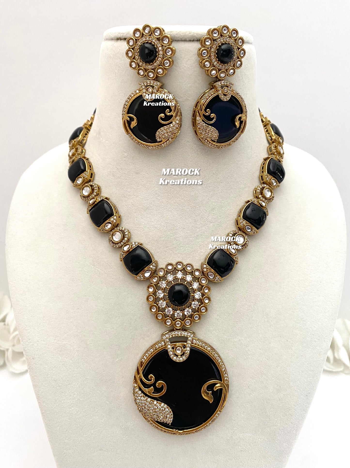 Haniya Sabyasachi inspired Premium Quality Moissanite Kundan Statement Necklace set