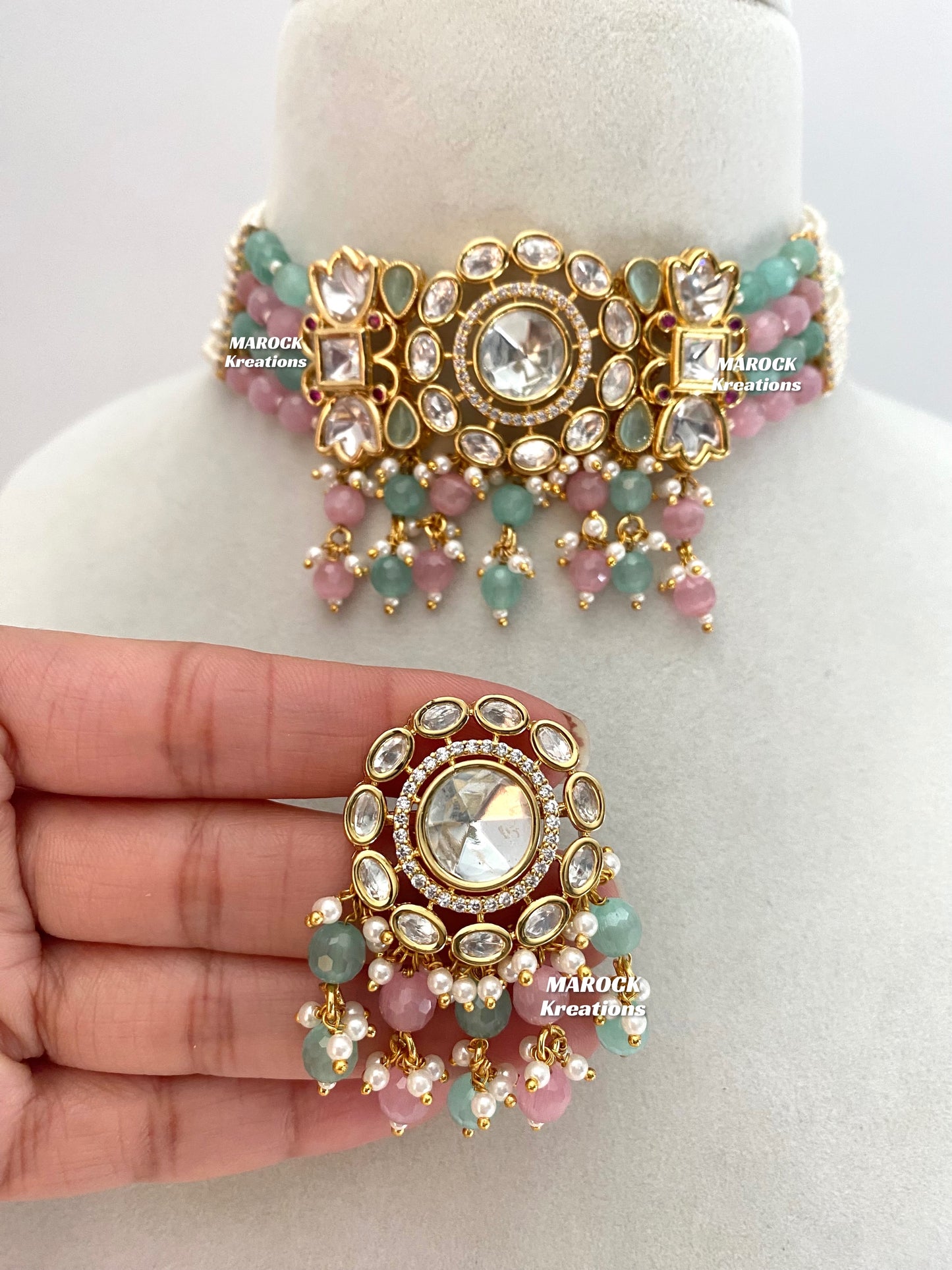 Bhawi Premium Quality Tyani inspired Kundan Choker set