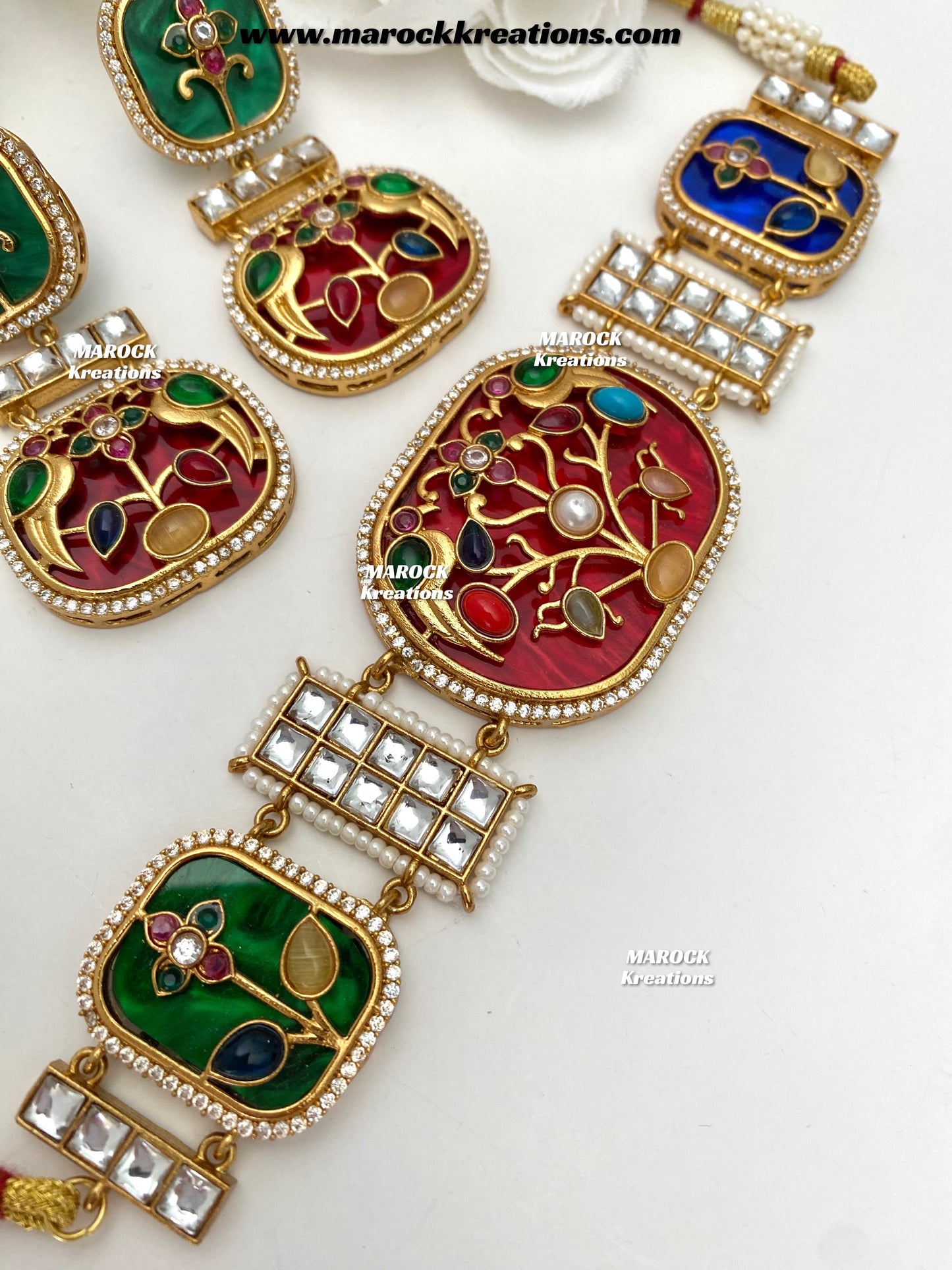 Swati Premium Quality sabyasachi inspired Statement kundan choker set