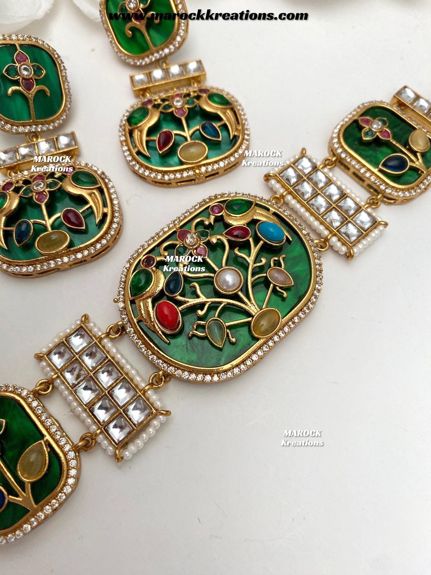 Swati Premium Quality sabyasachi inspired Statement kundan choker set