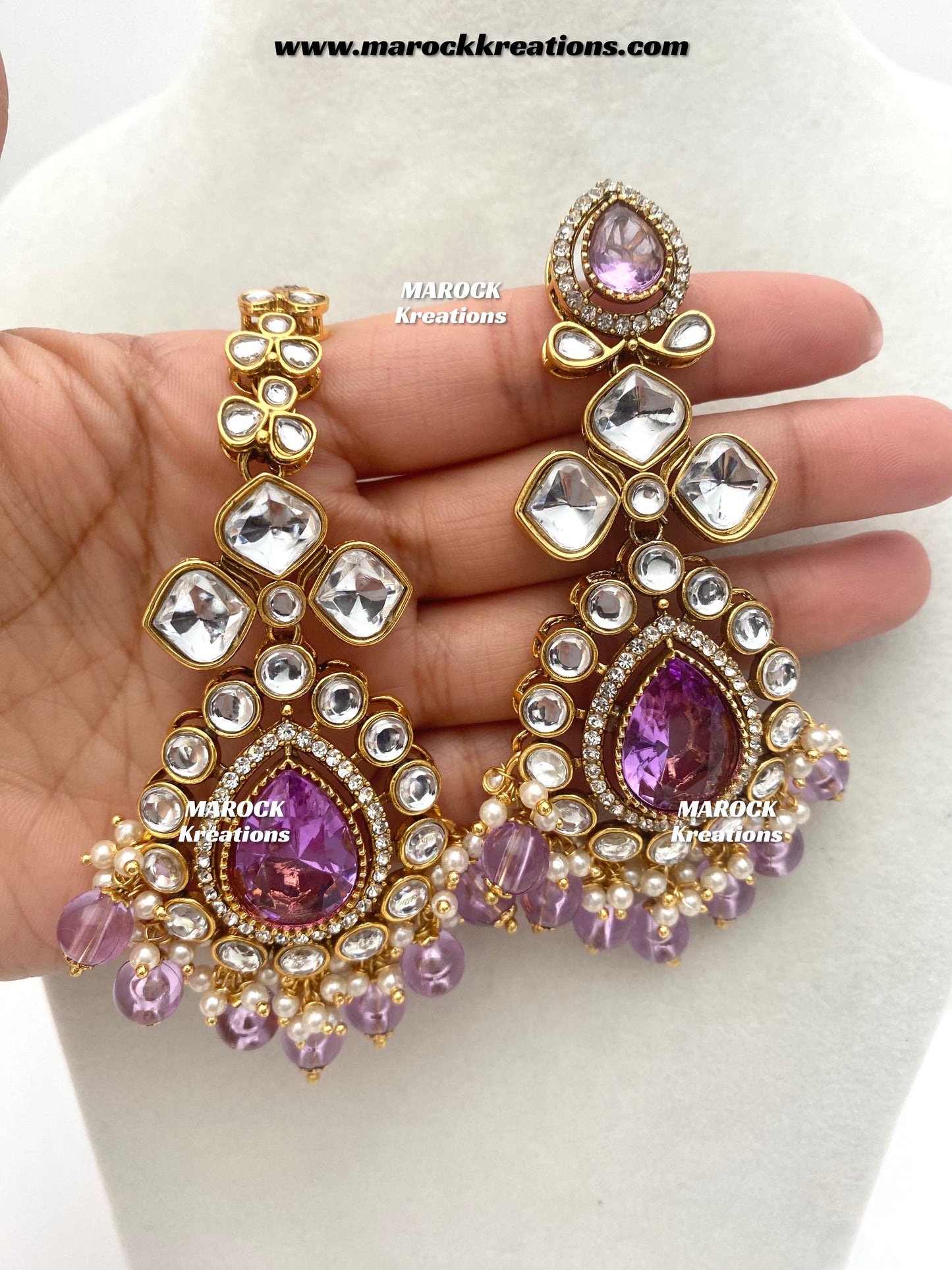 Ruhi Premium Quality Statement Kundan Necklace/Bridal set