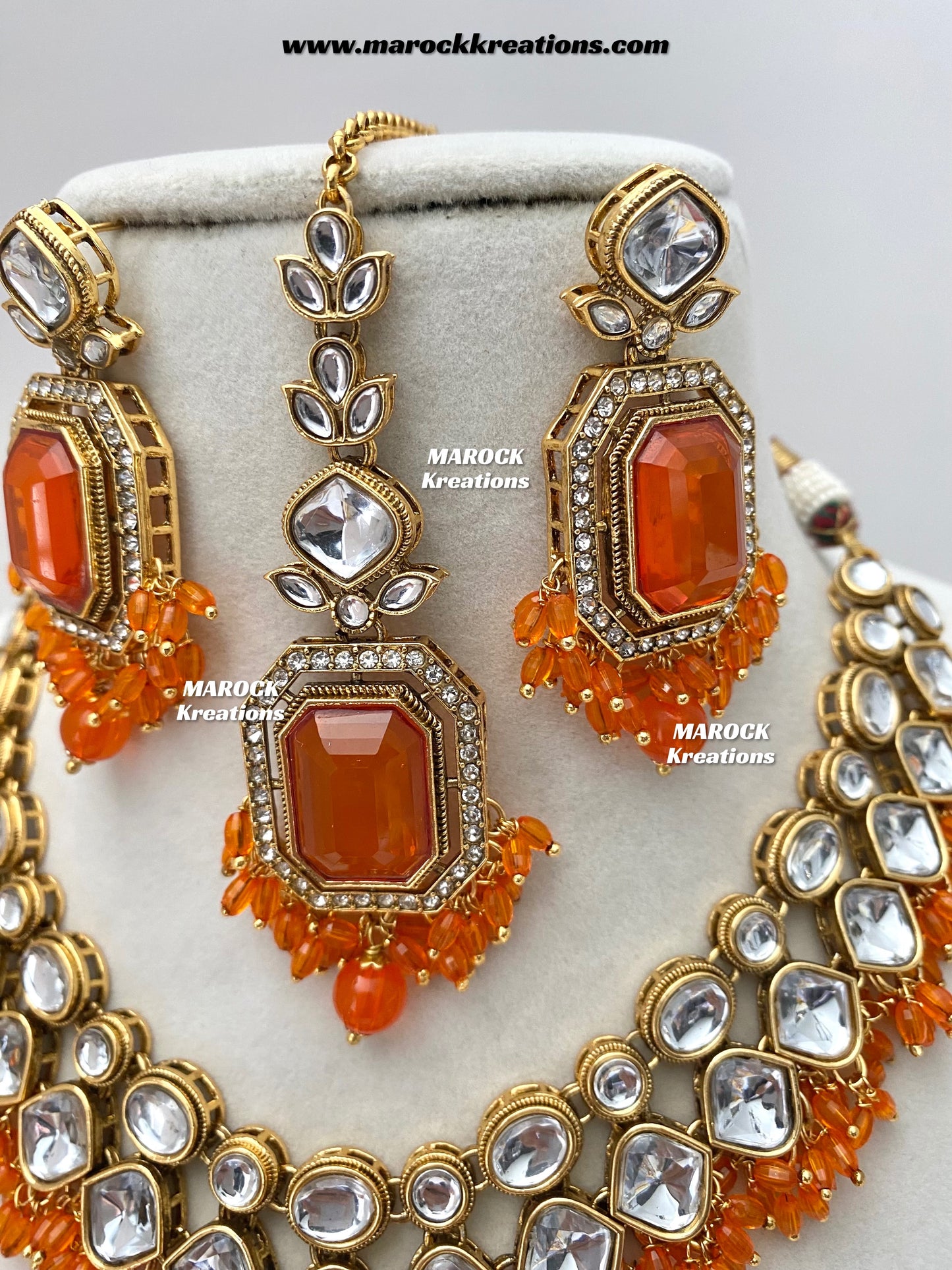 Shabnam Premium Quality Kundan Statement Necklace set
