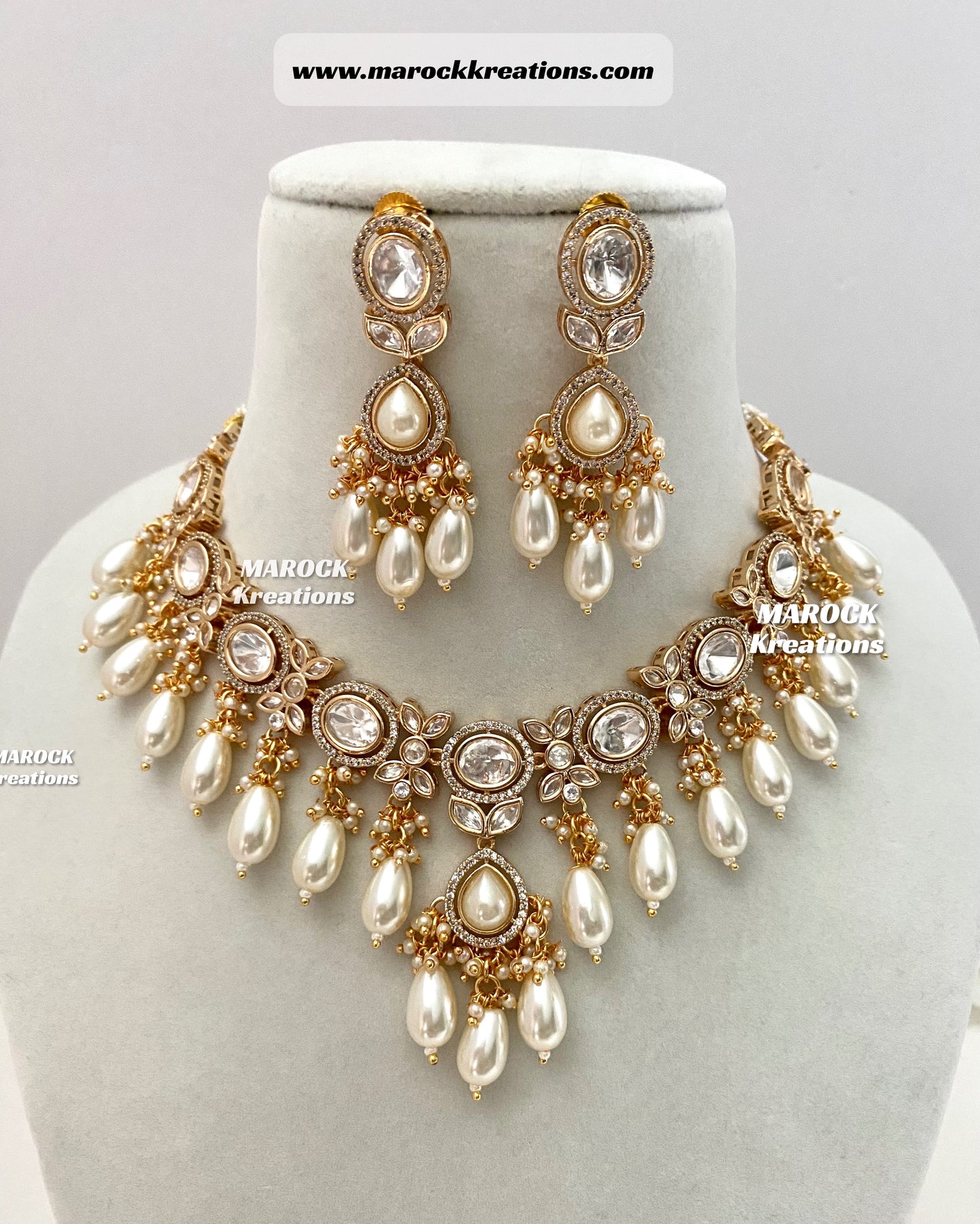 Premium Quality Tyani inspired Kundan gold plated Necklace set