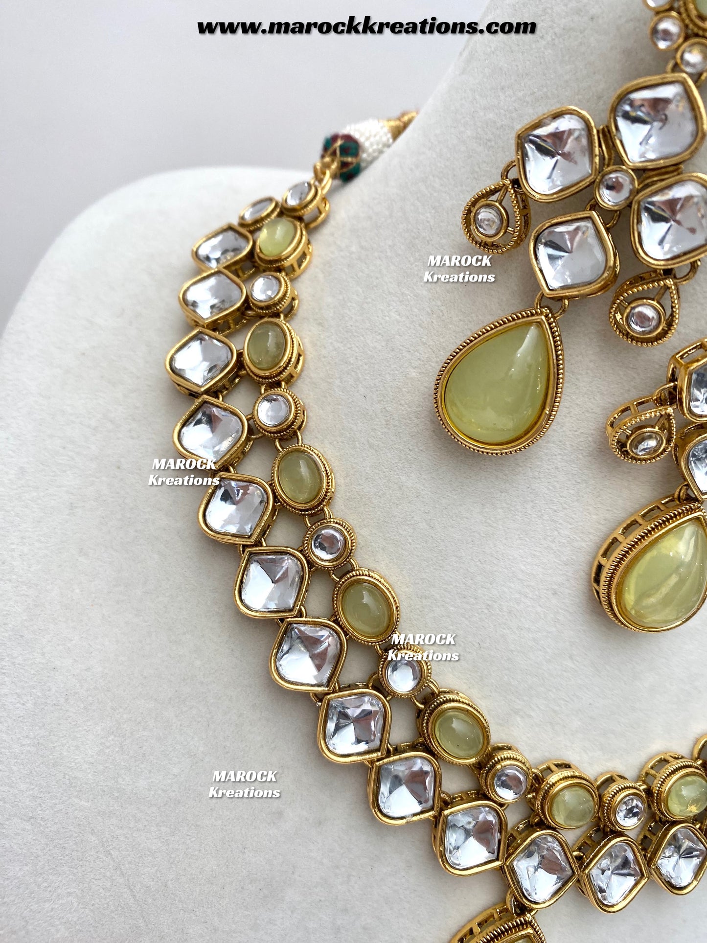 Romana Premium Quality Kundan Statement Necklace set