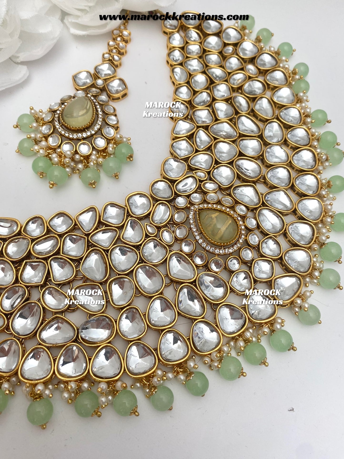 Ruhi Premium Quality Statement Kundan Necklace/Bridal set