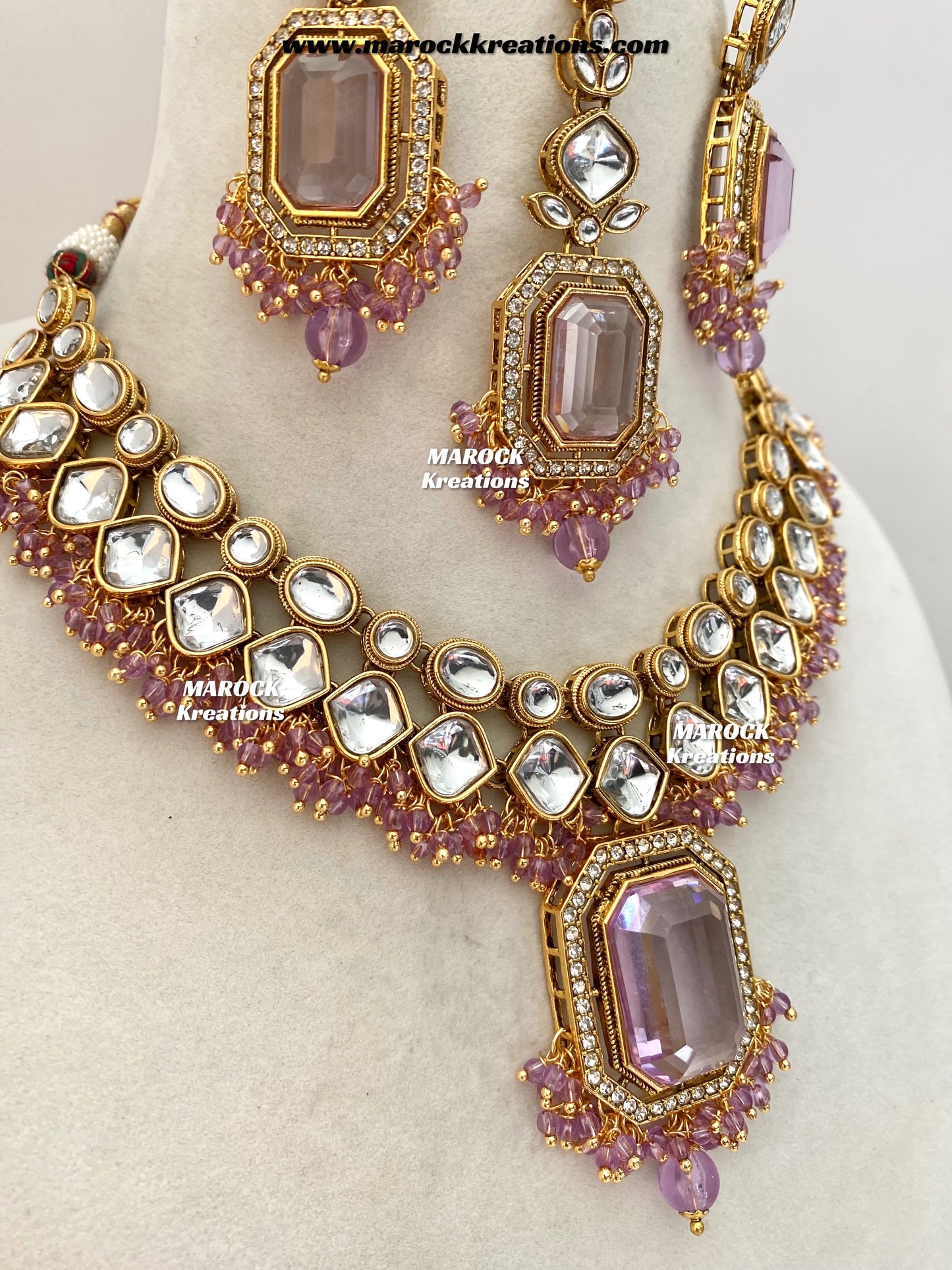 Shabnam Premium Quality Kundan Statement Necklace set
