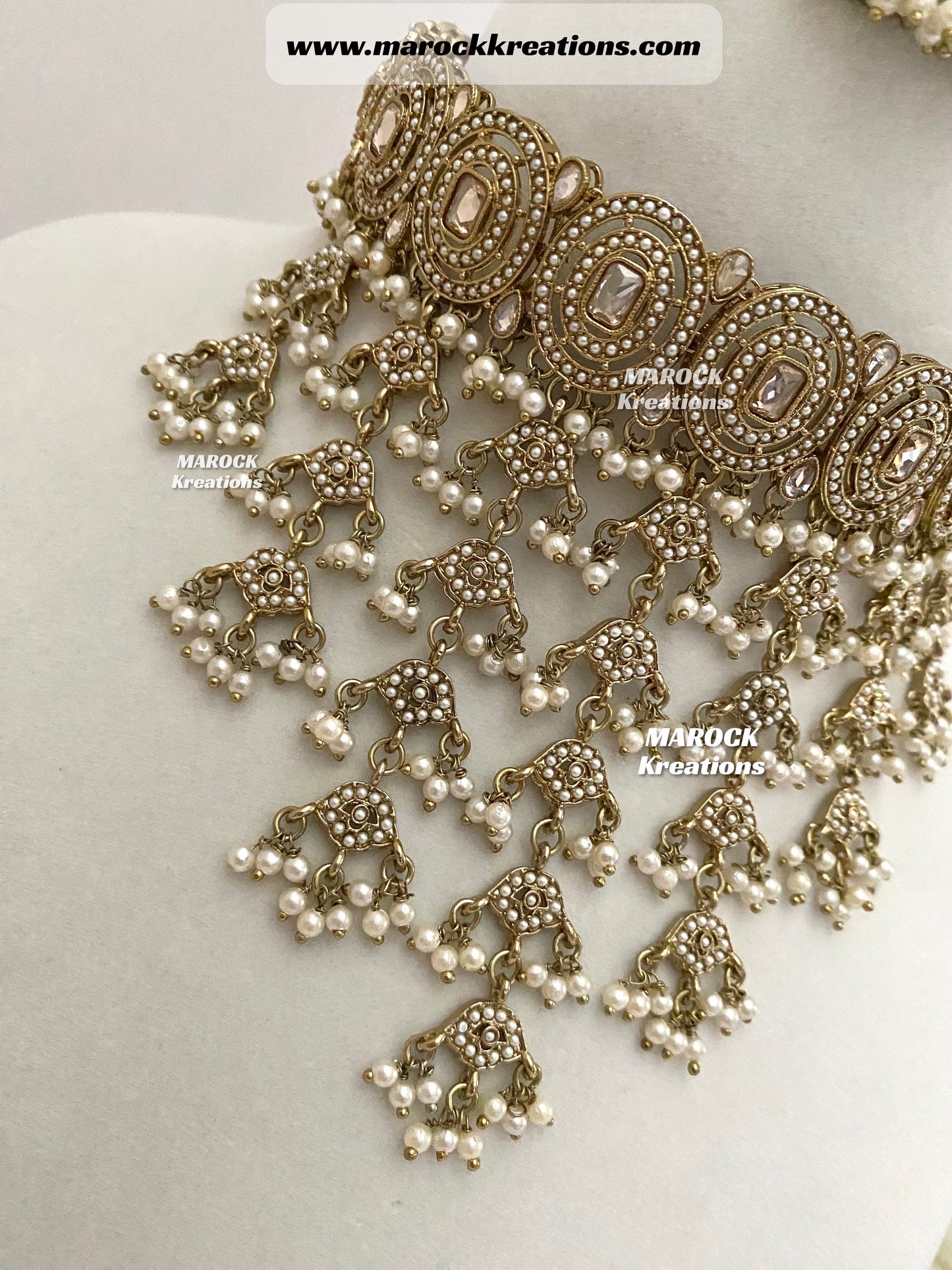 Gia Polki statement Waterfall Choker set
