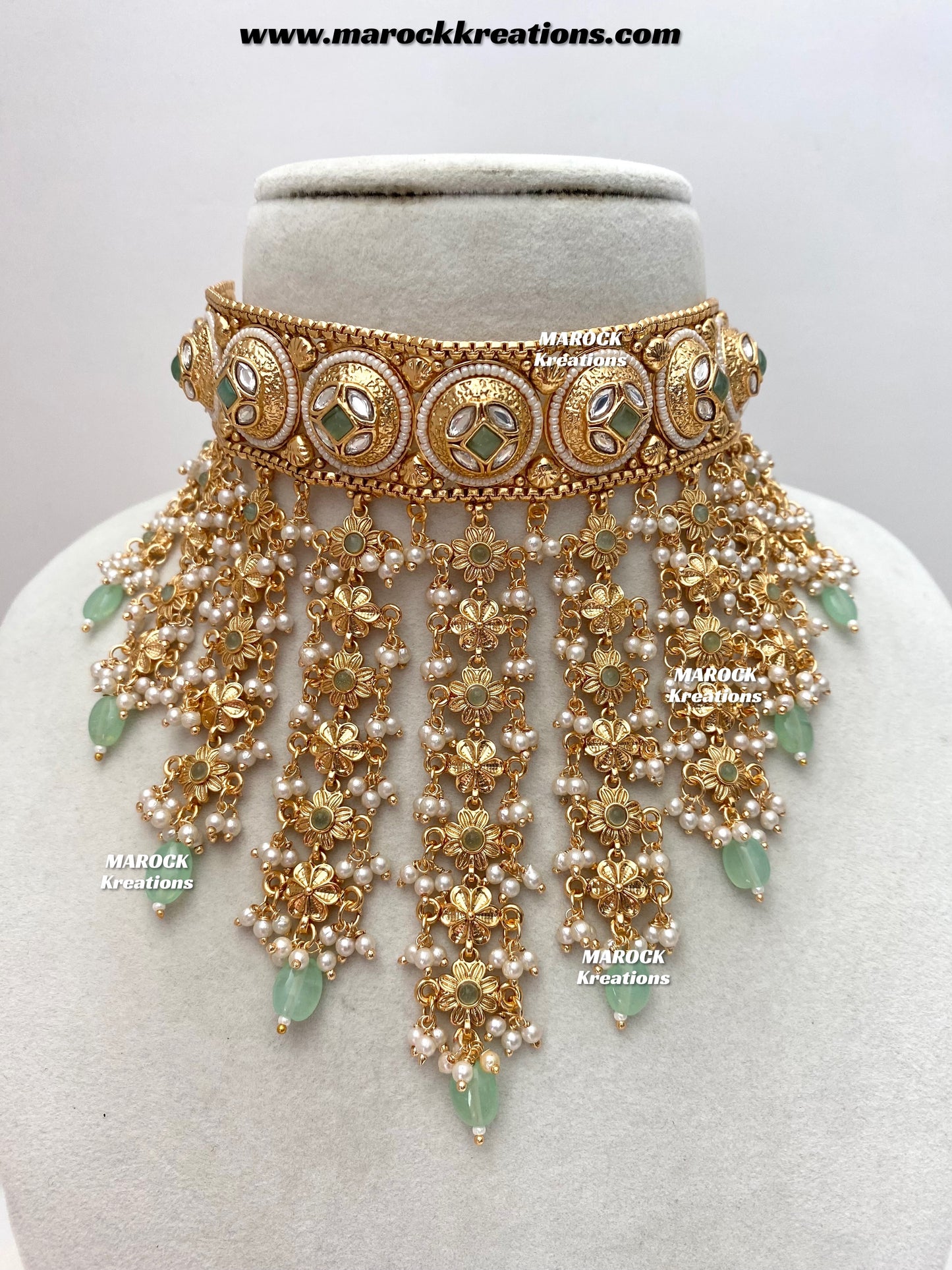 Nayeli Premium Quality Gold Plated statement choker set