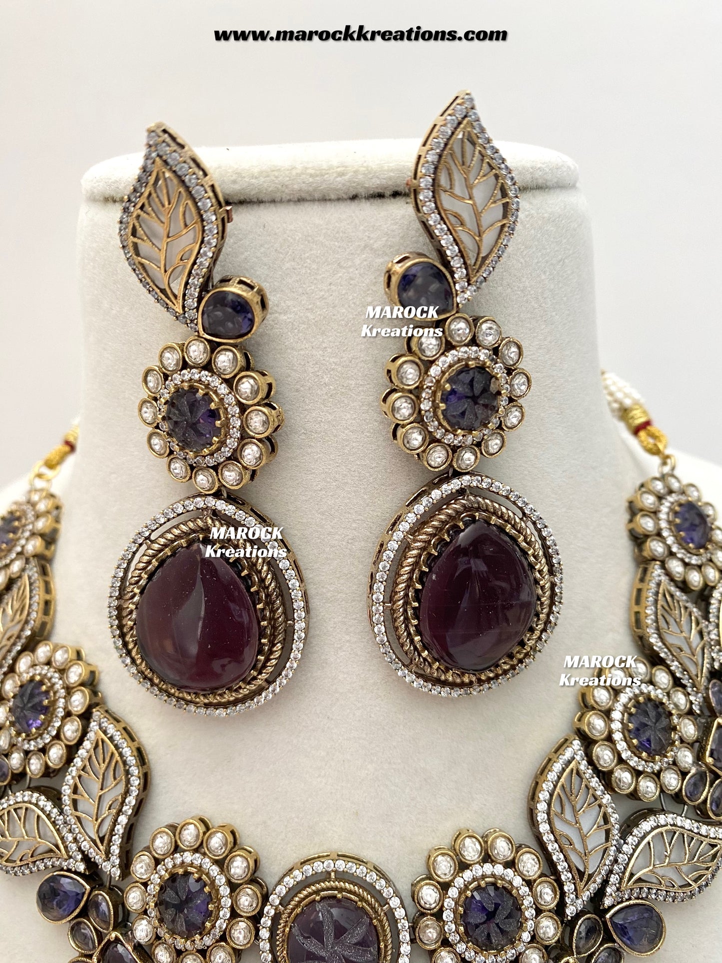 Angela Sabyasachi inspired Premium Quality Moissanite Kundan Necklace set