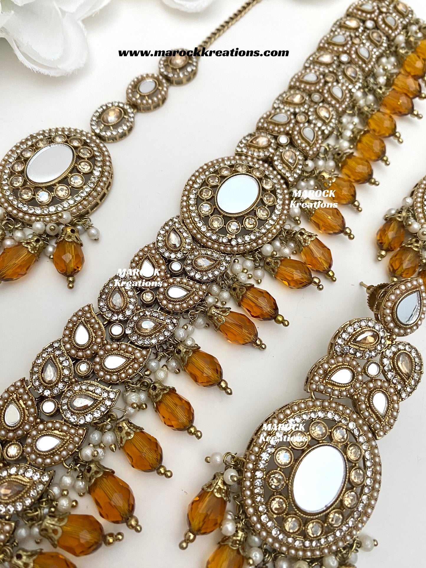 Resmin Premium Quality Mirror Choker set