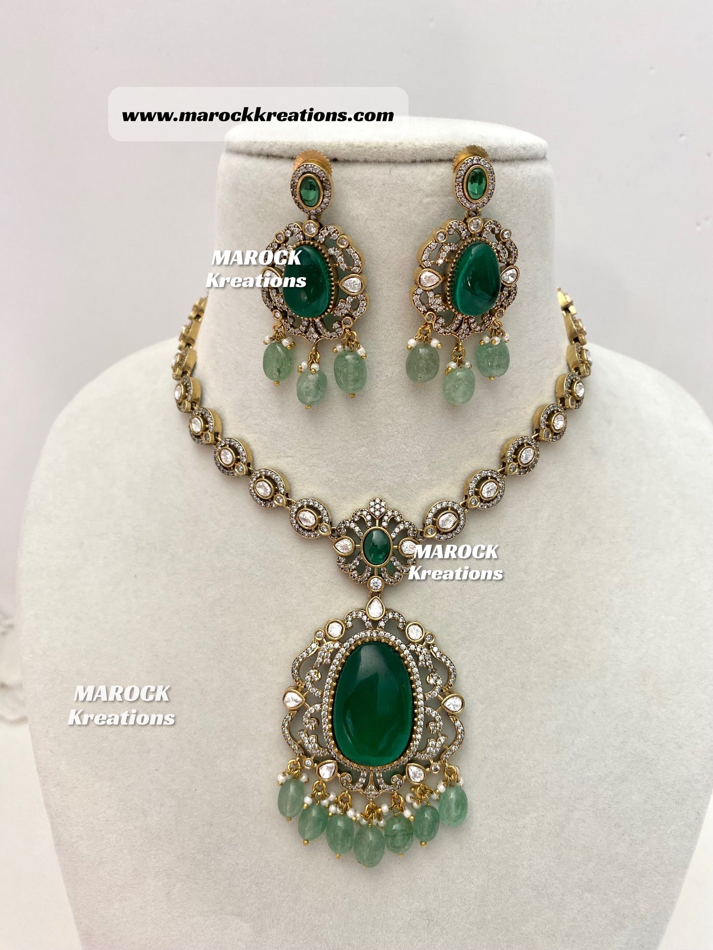Premium Quality Moissanite Kundan Necklace set