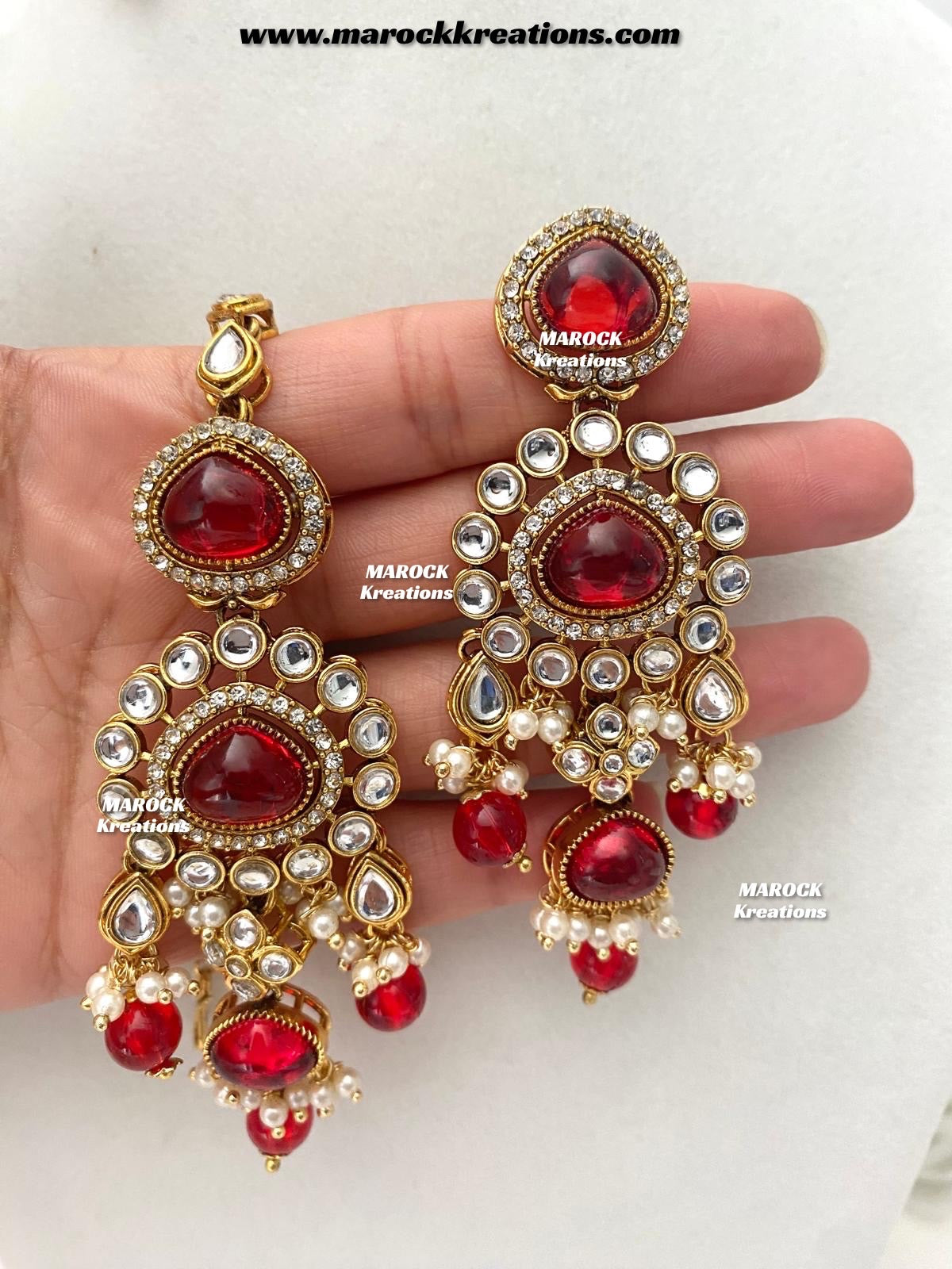 Harsha Premium Quality Kundan and Monalisa stone Statement Necklace set