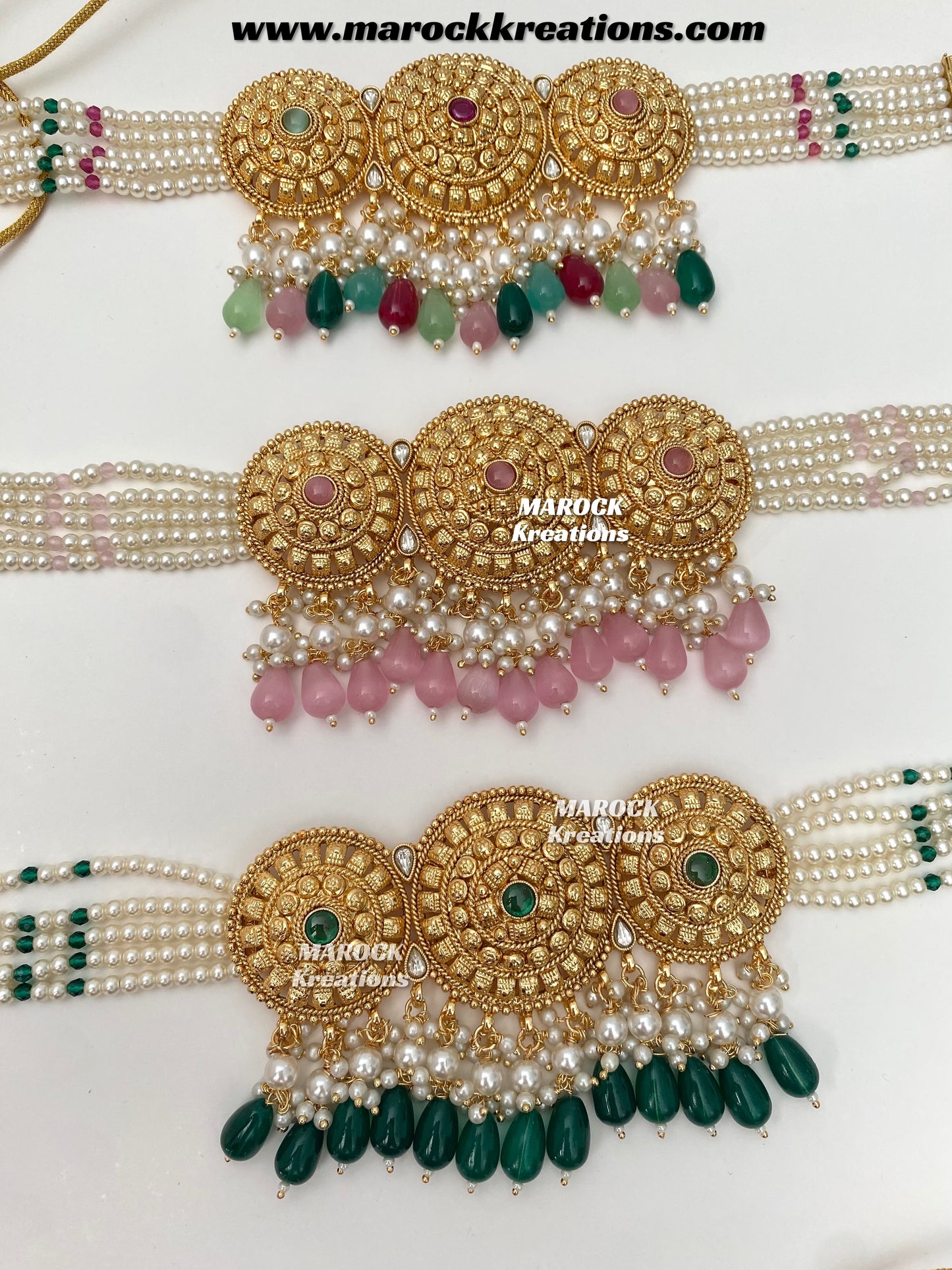 Anuja Premium Quality Gold Plated statement choker set