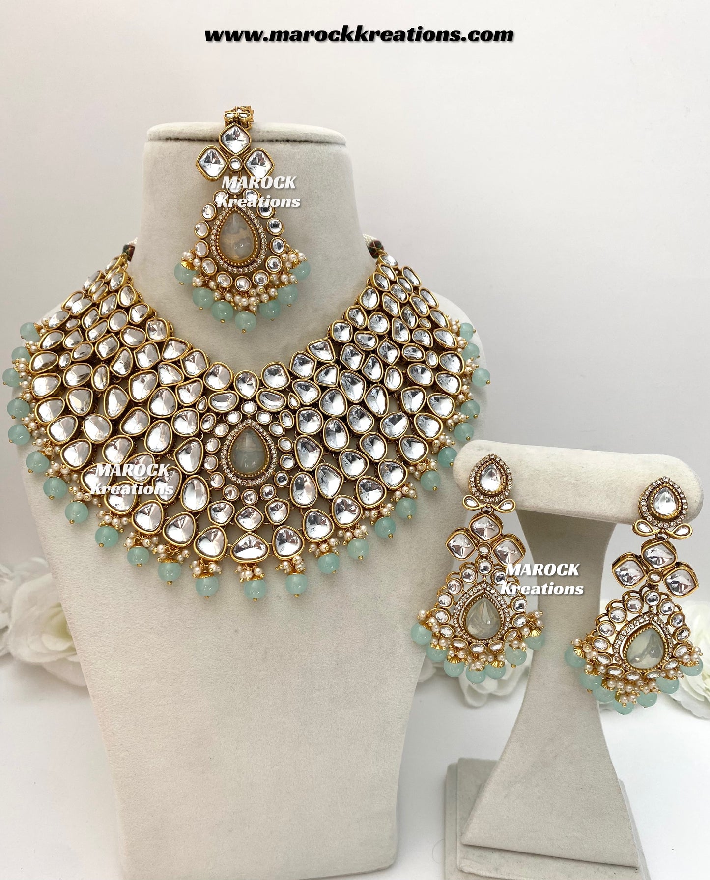 Ruhi Premium Quality Statement Kundan Necklace/Bridal set