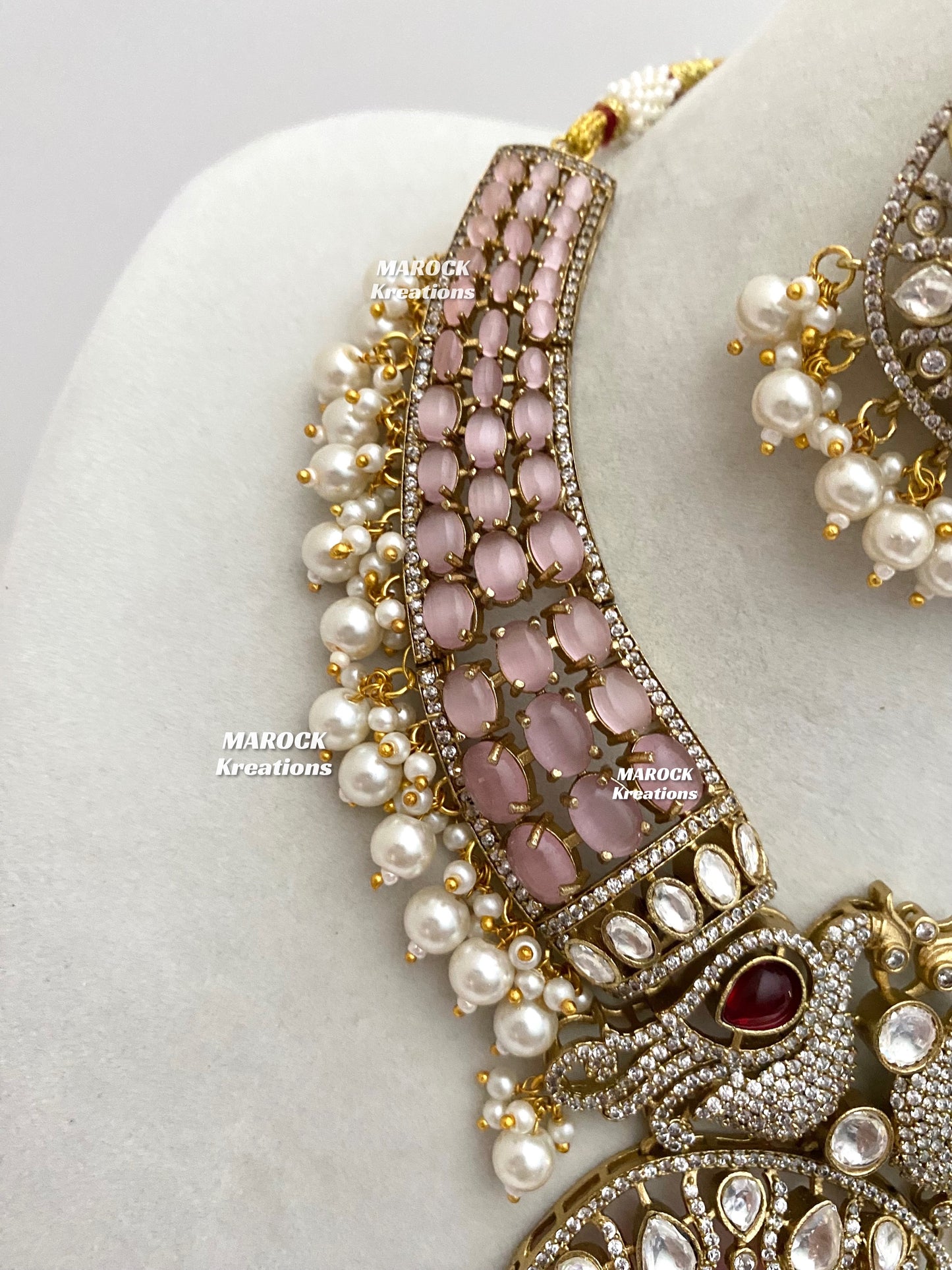 Ravina Tandon Bollywood style Sabyasachi inspired Premium Quality Moissanite Kundan Necklace set
