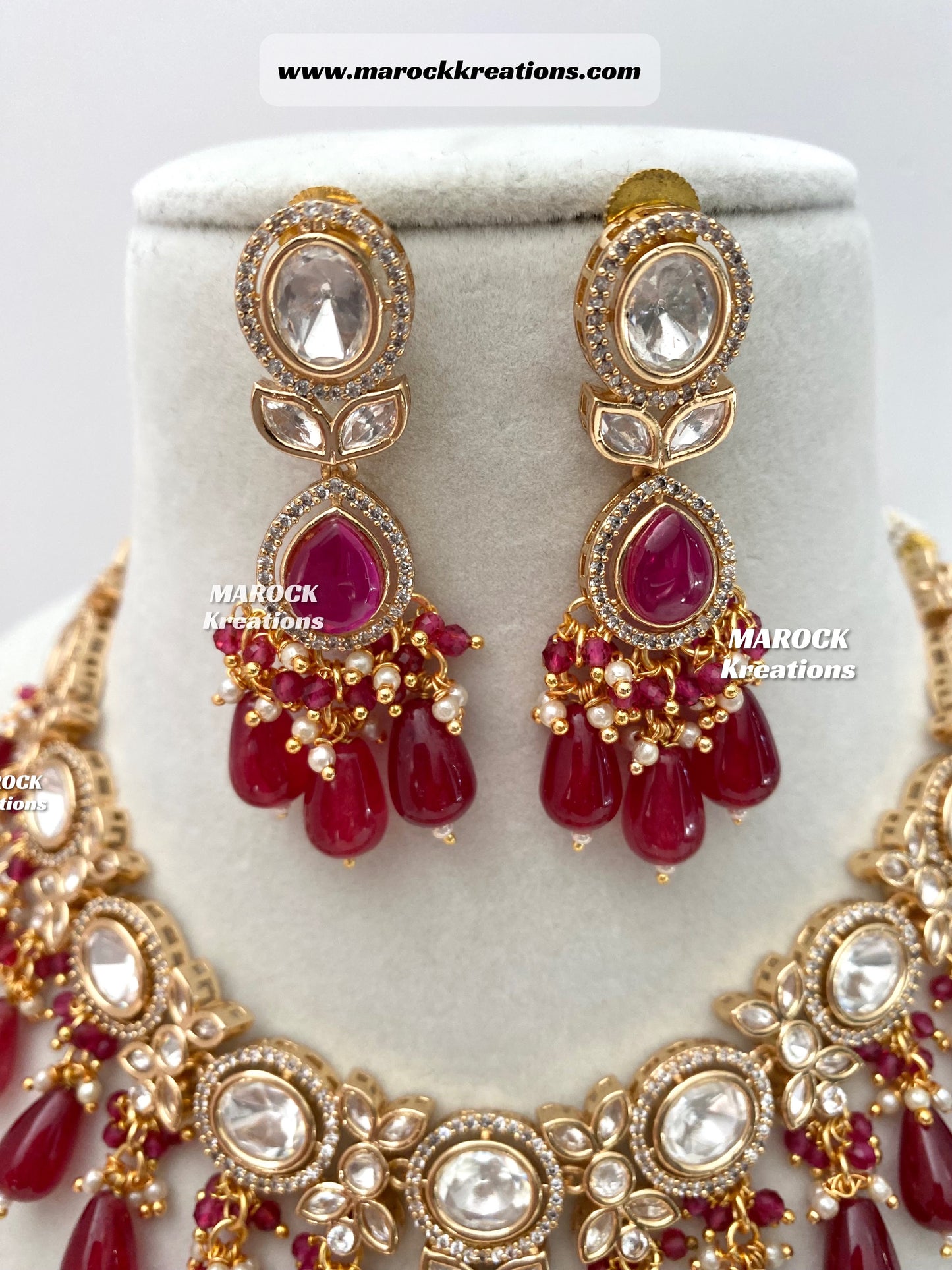 Premium Quality Tyani inspired Kundan gold plated Necklace set