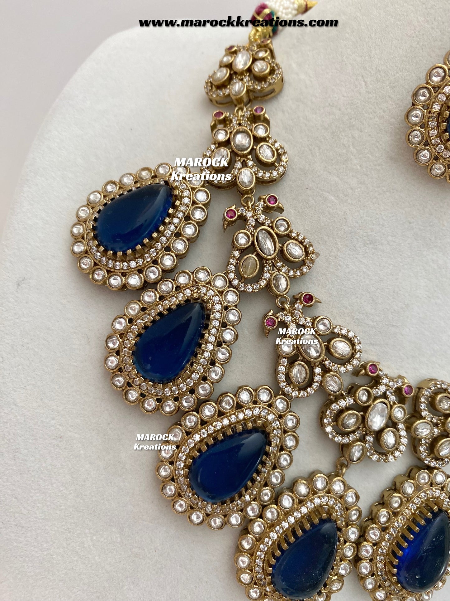 Roselina Sabyasachi inspired Premium Quality Moissanite Kundan Statement Necklace set