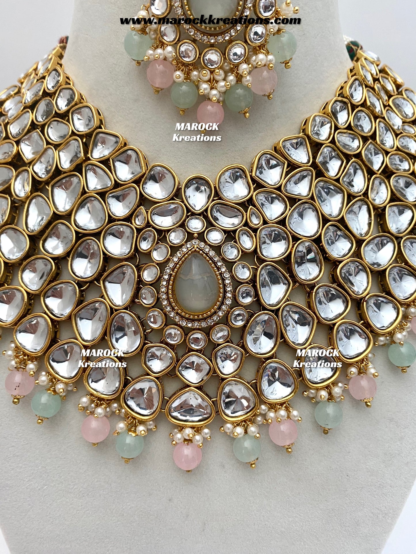 Ruhi Premium Quality Statement Kundan Necklace/Bridal set