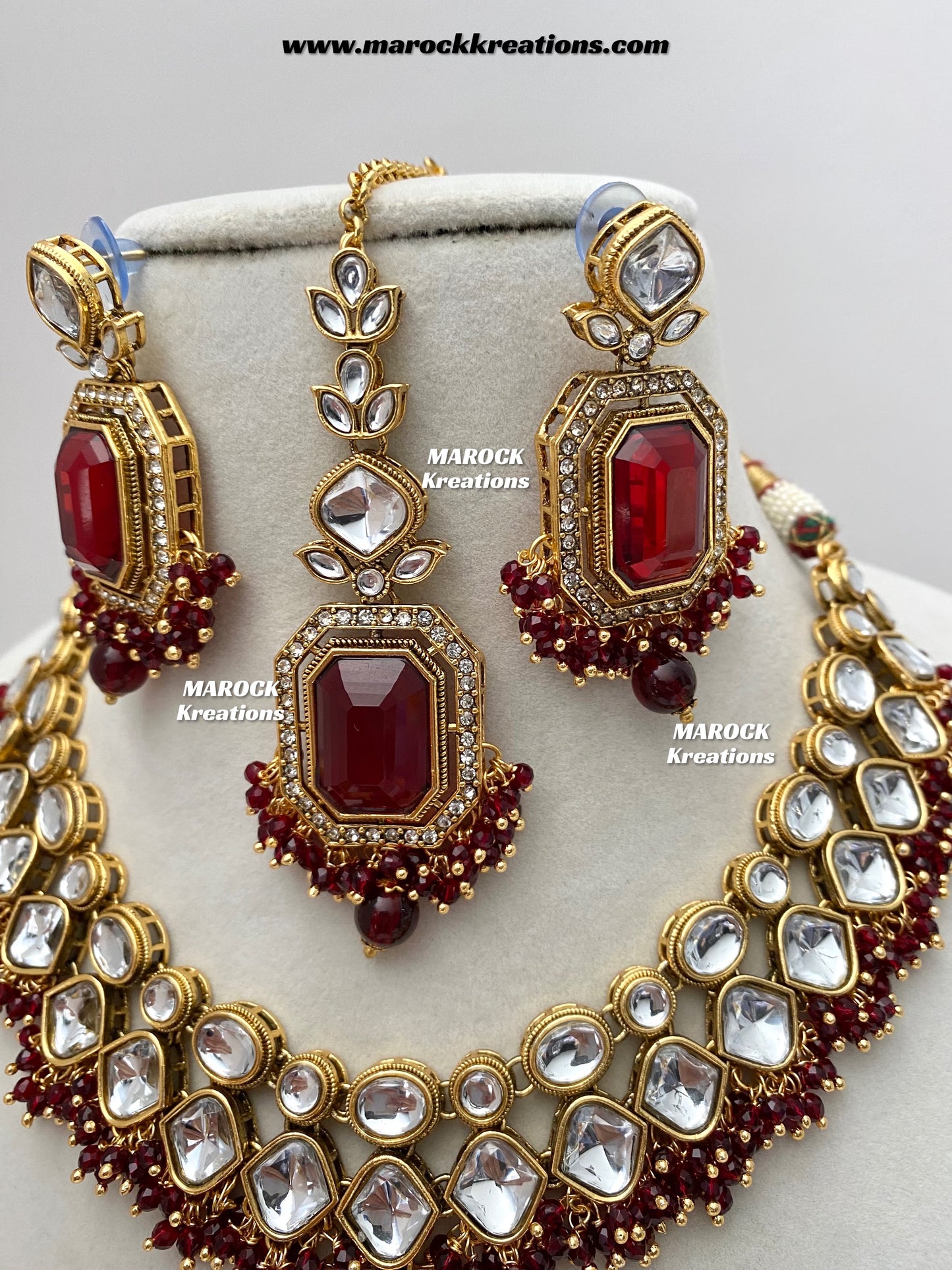 Shabnam Premium Quality Kundan Statement Necklace set