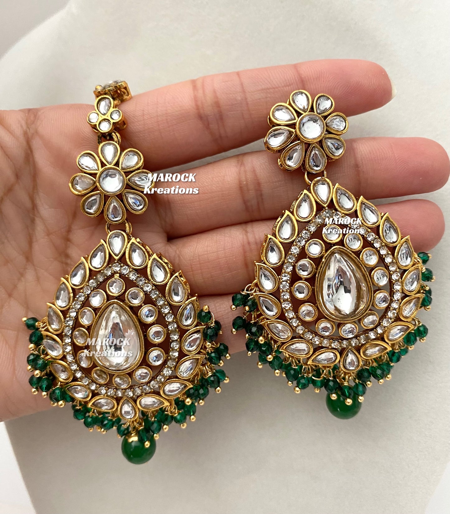 Rahila Premium quality Kundan Statement Choker/Necklace Set