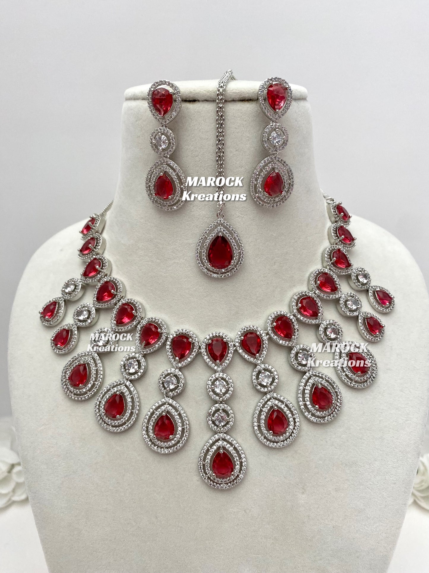 Soha American Diamond Necklace set
