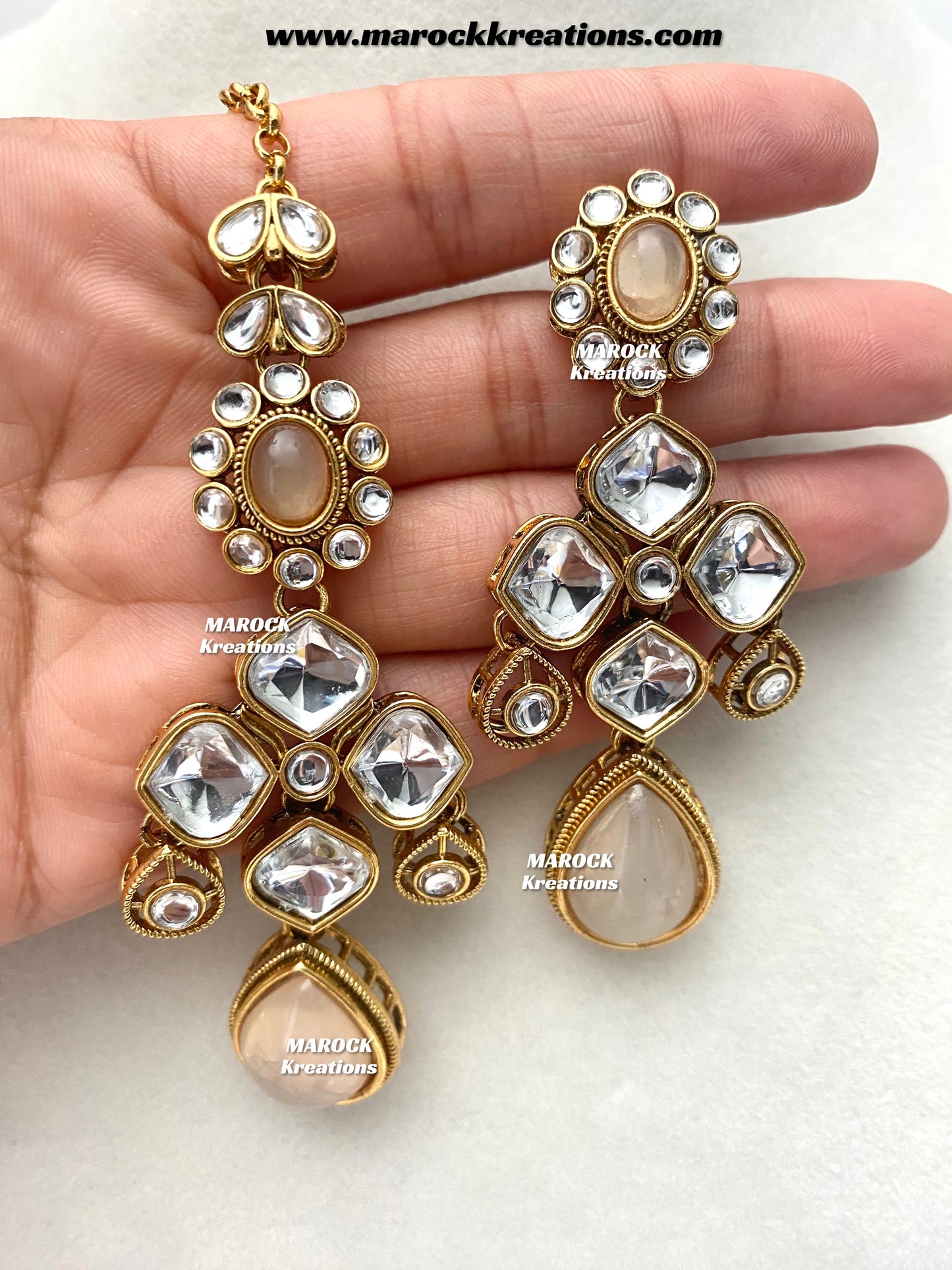 Romana Premium Quality Kundan Statement Necklace set
